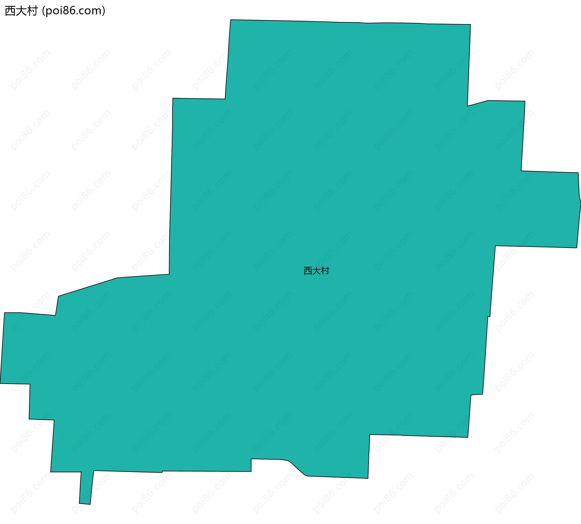 西大村边界地图