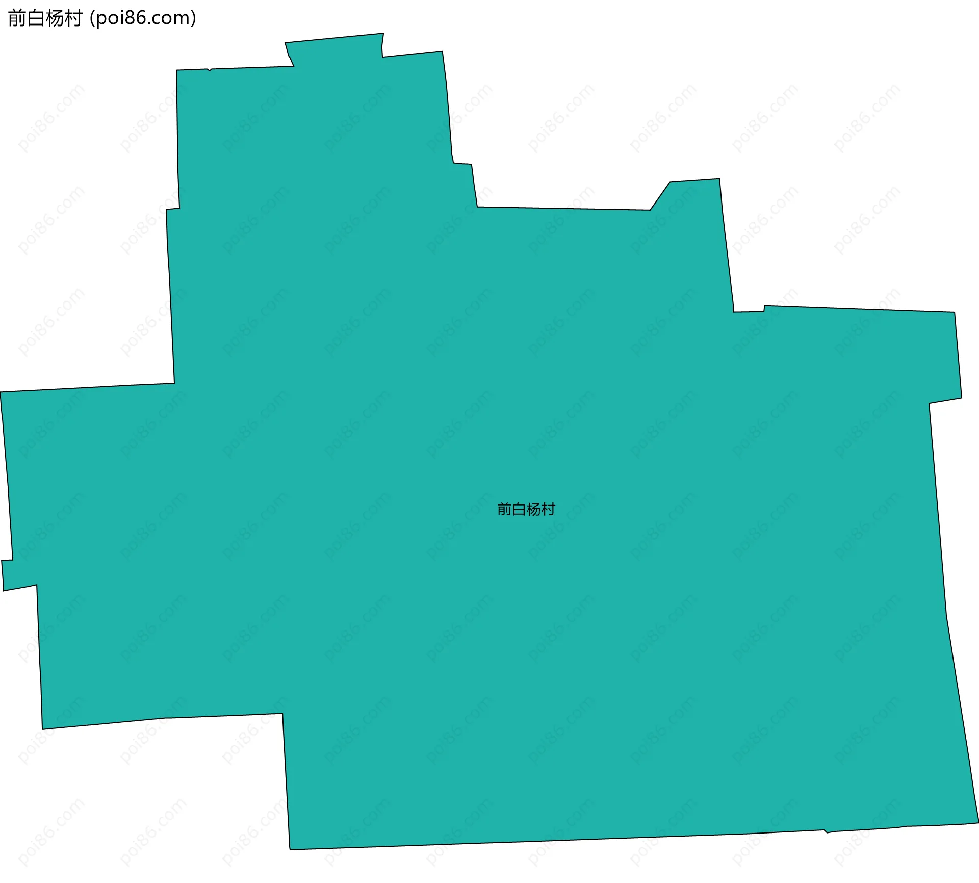 前白杨村边界地图
