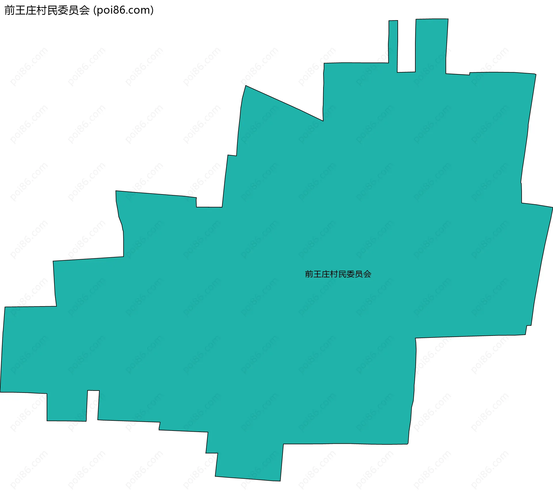 前王庄村民委员会边界地图