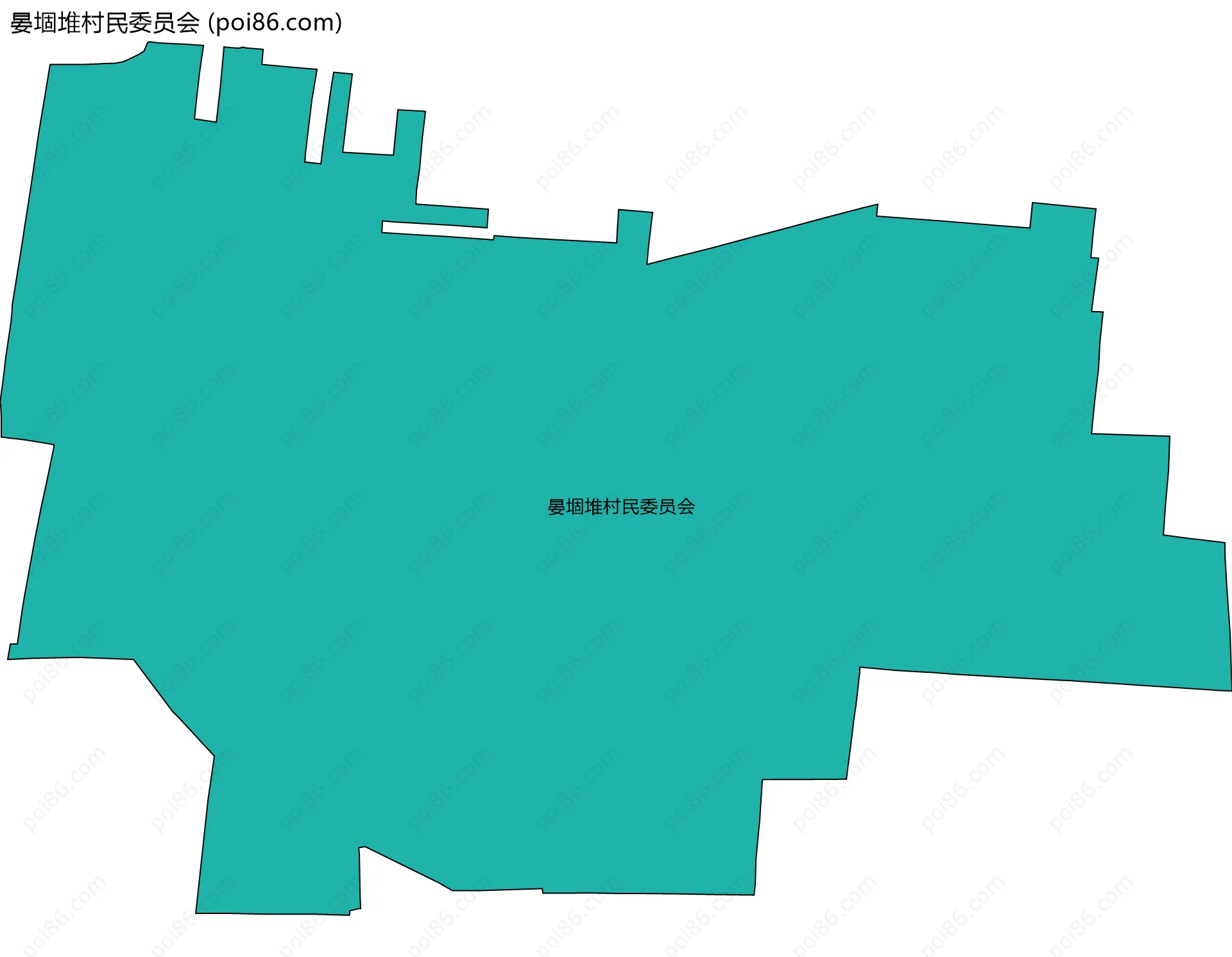 晏堌堆村民委员会边界地图