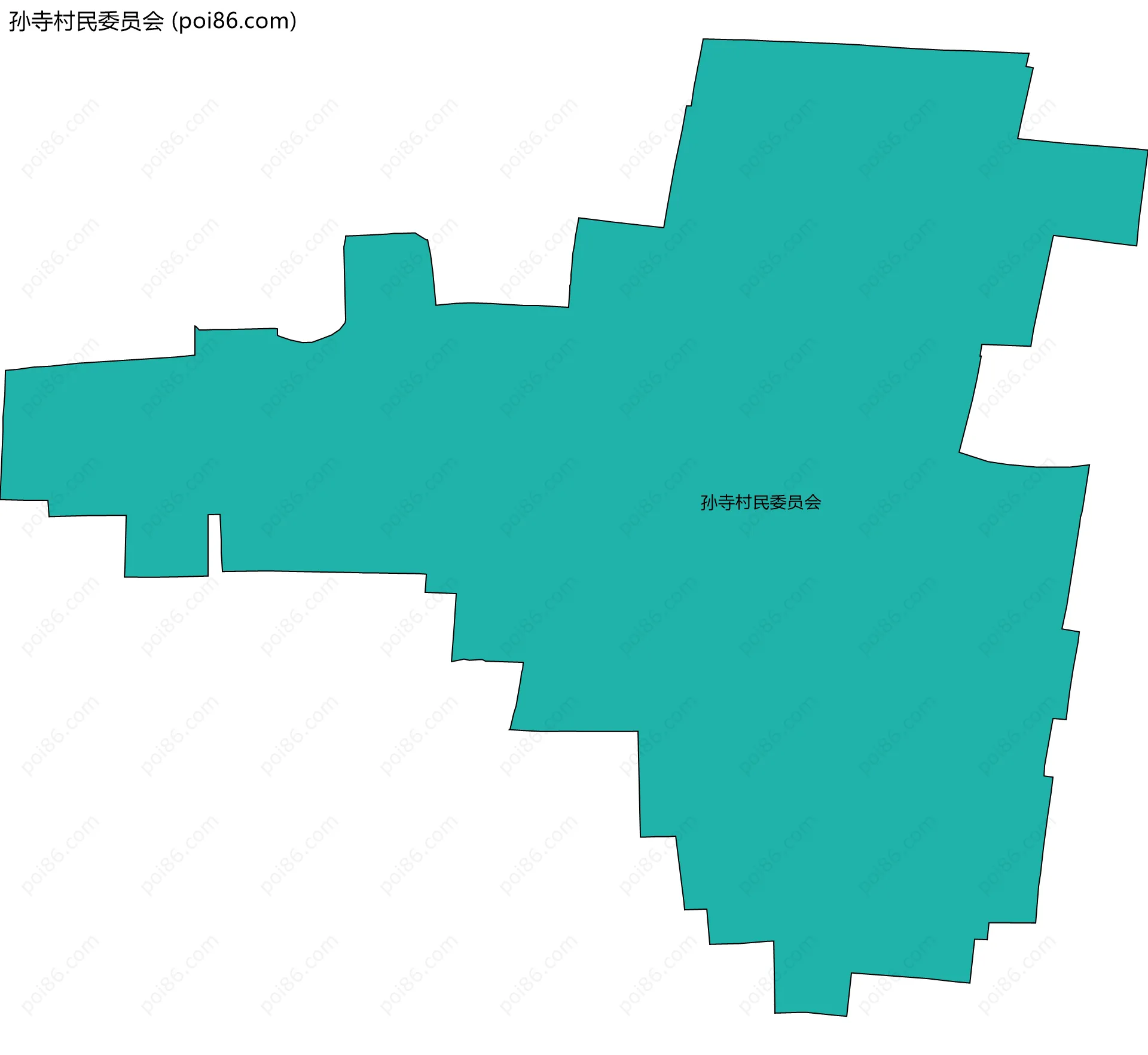 孙寺村民委员会边界地图