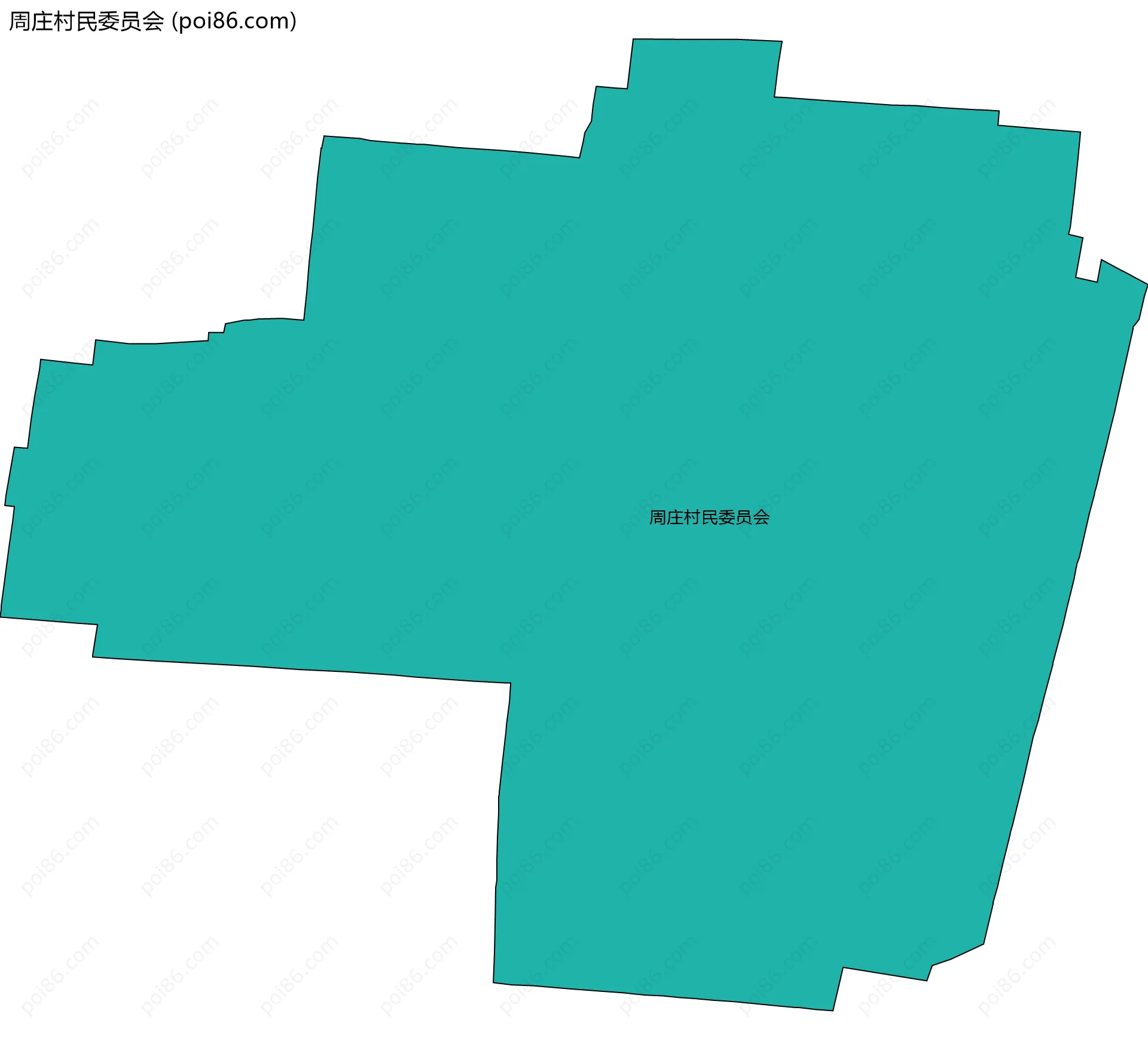 周庄村民委员会边界地图
