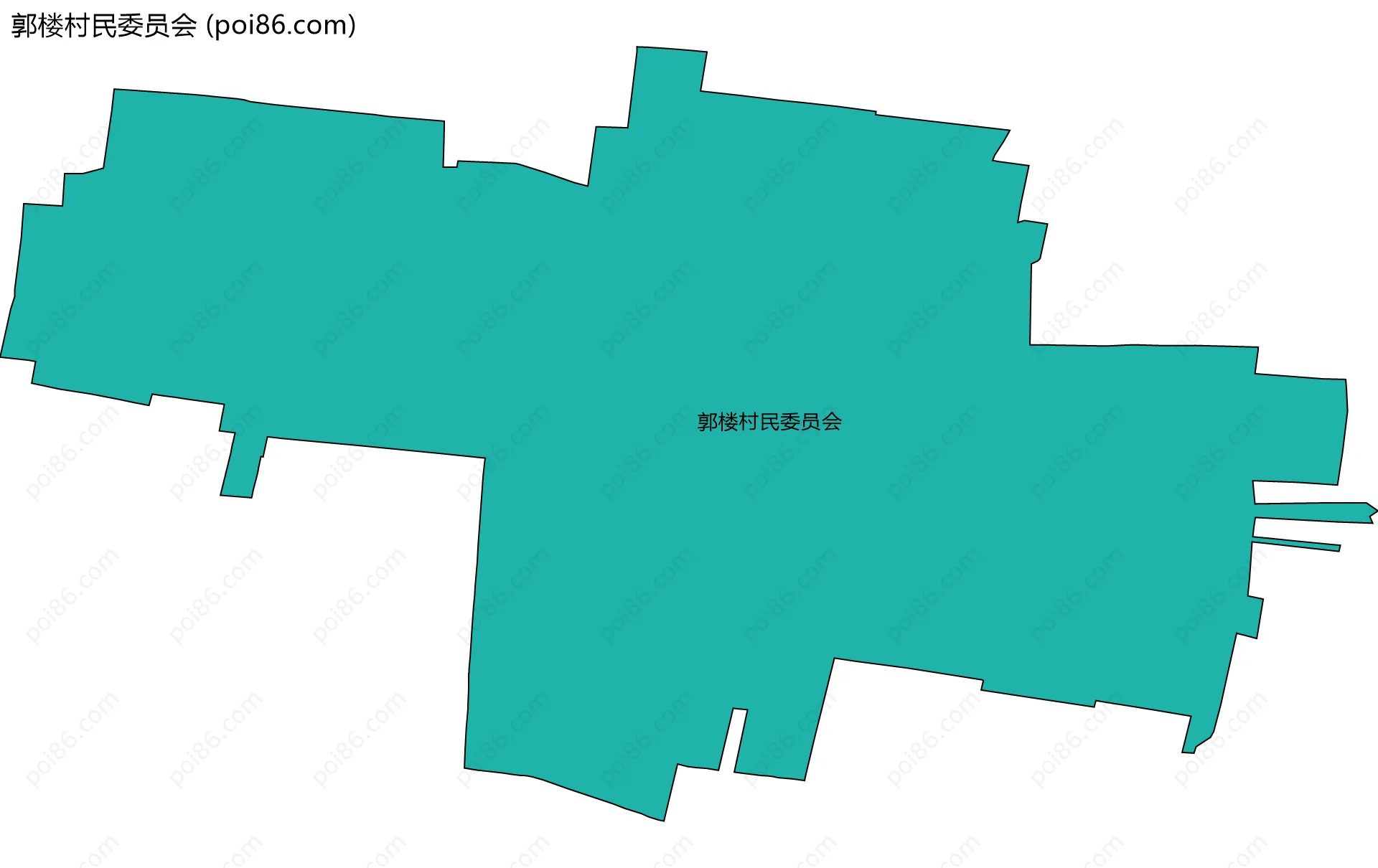 郭楼村民委员会边界地图