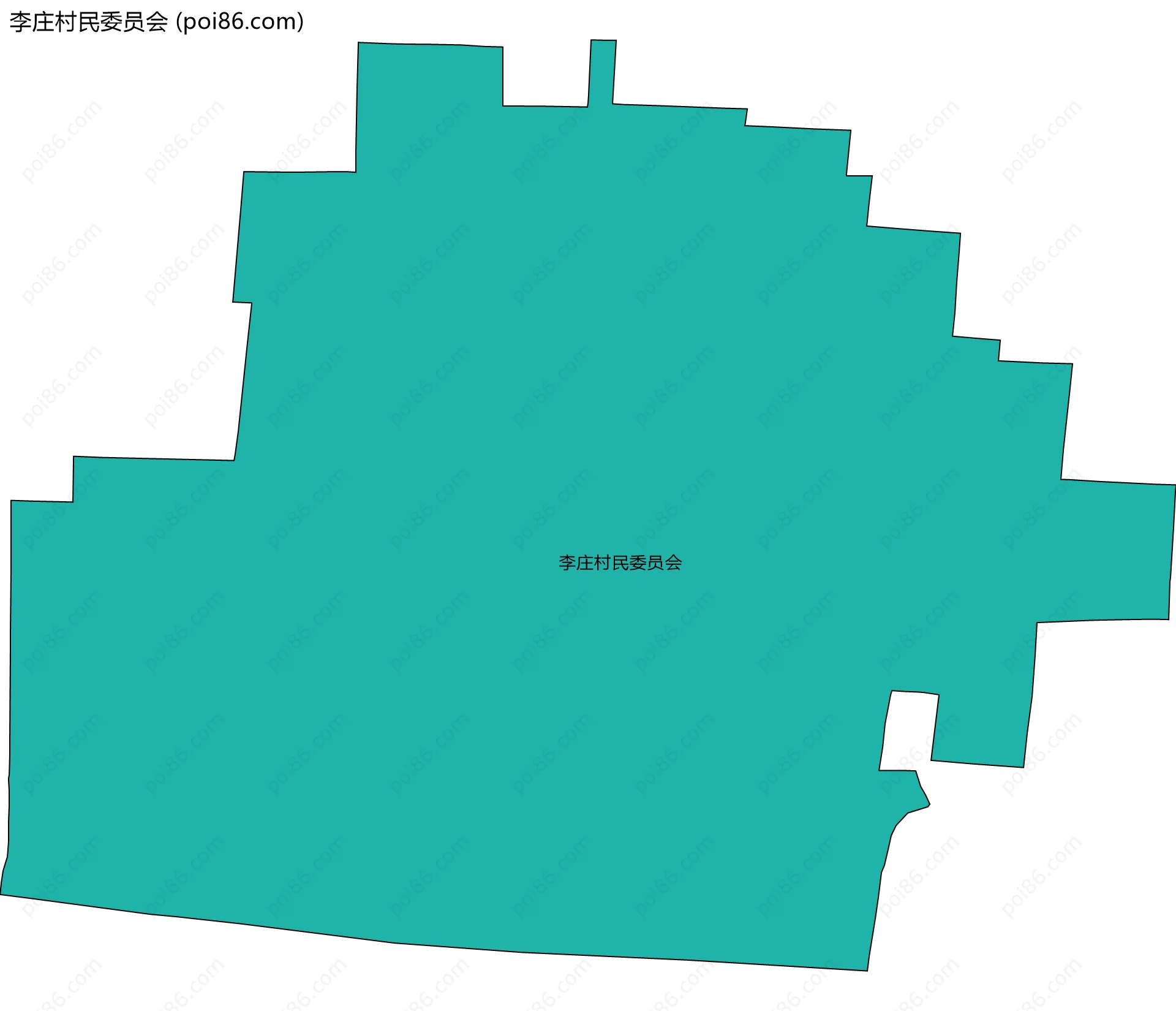 李庄村民委员会边界地图