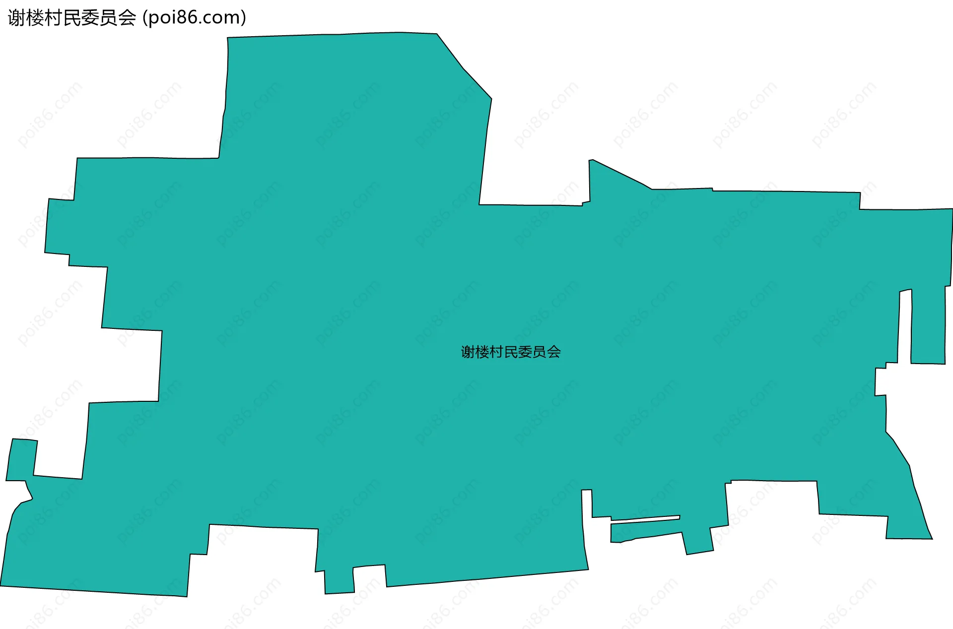 谢楼村民委员会边界地图