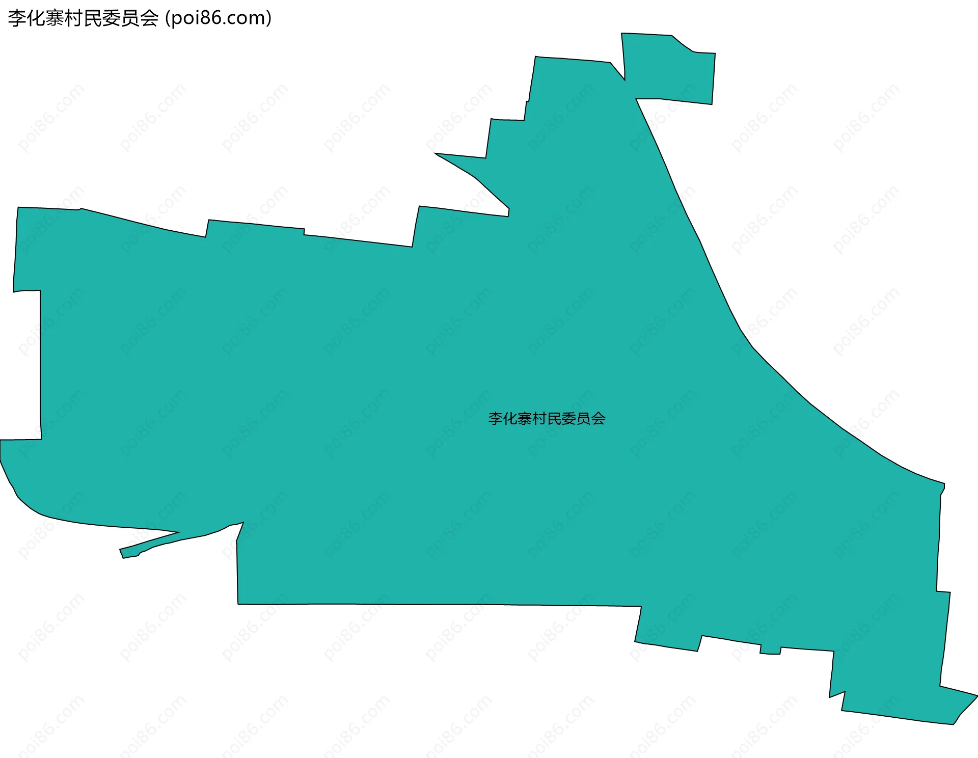 李化寨村民委员会边界地图