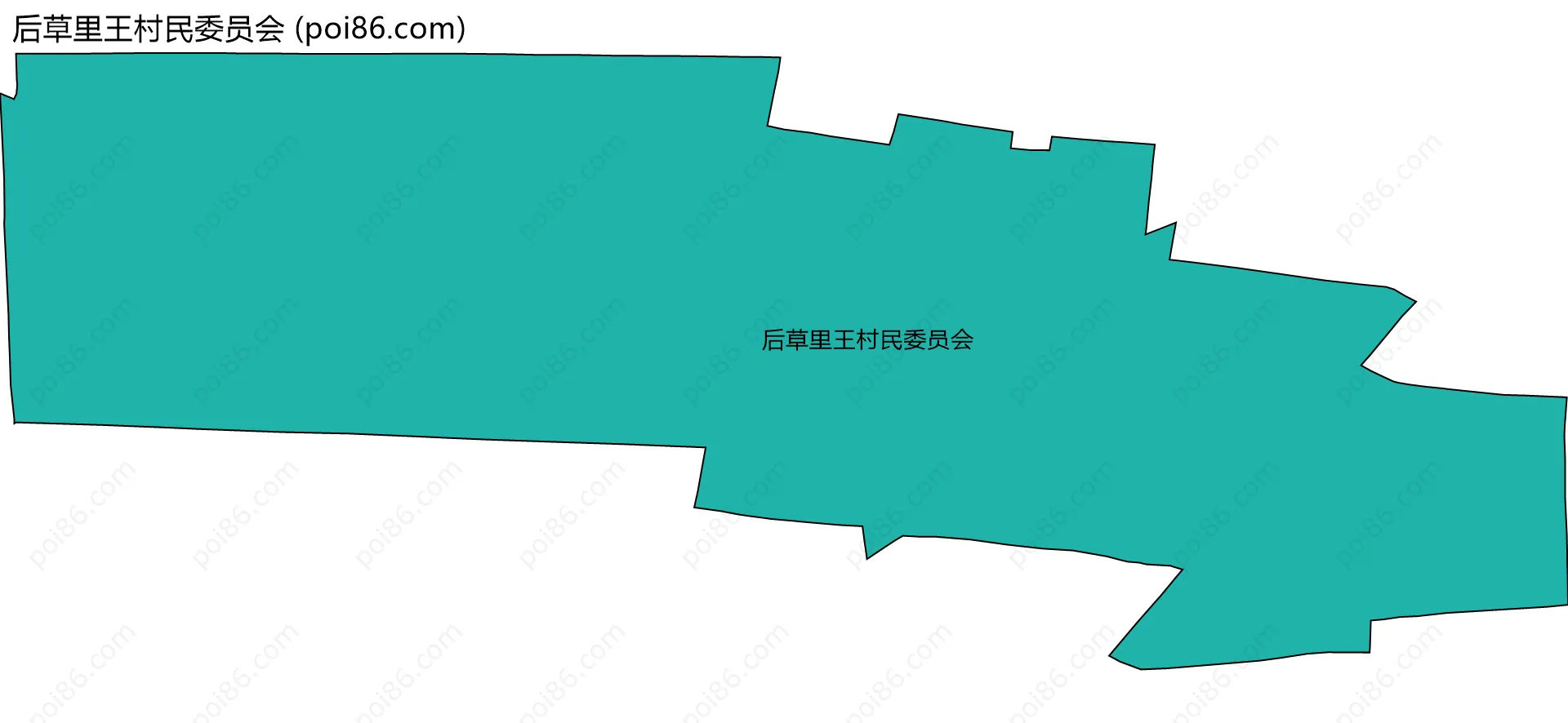 后草里王村民委员会边界地图