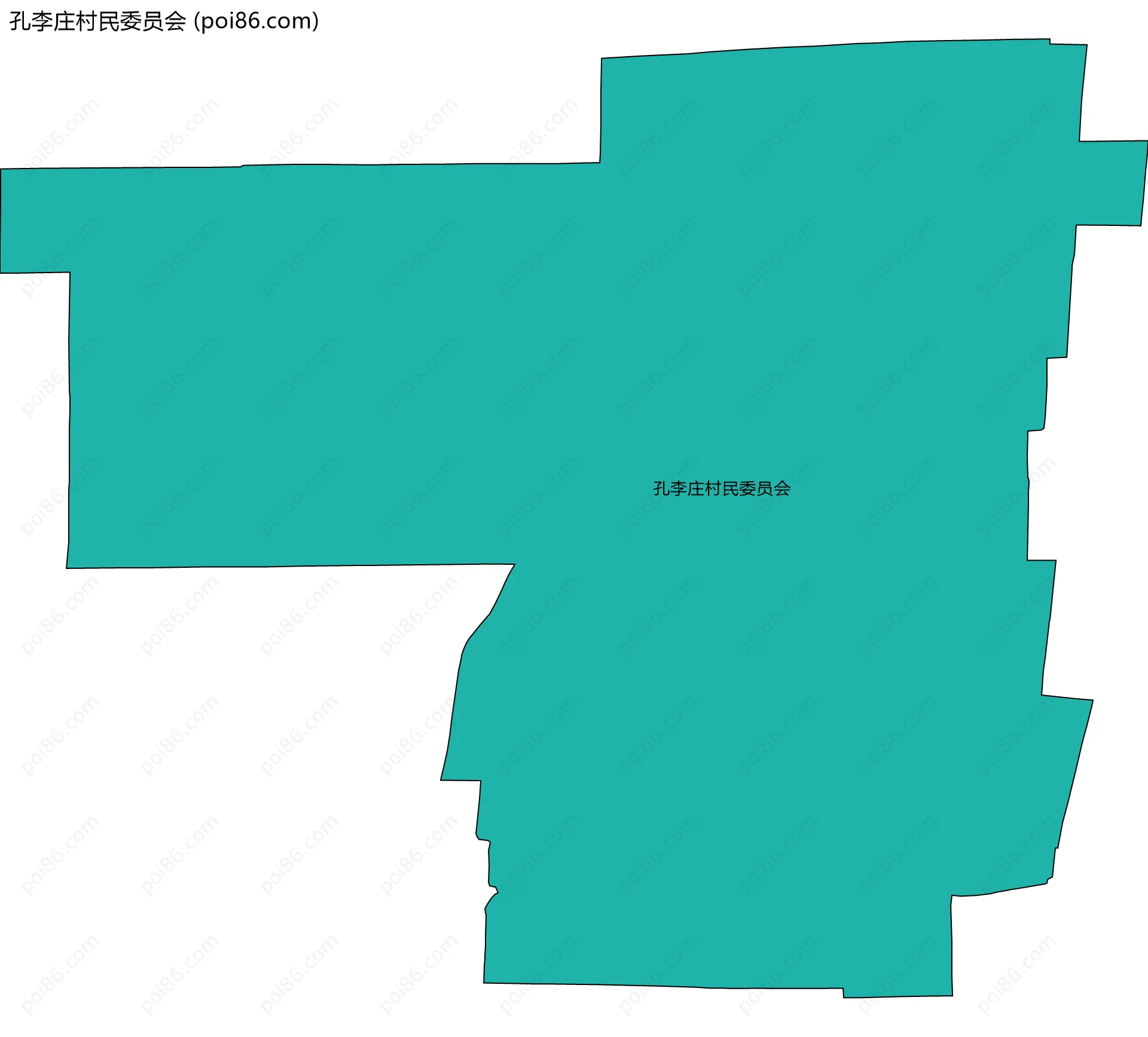 孔李庄村民委员会边界地图