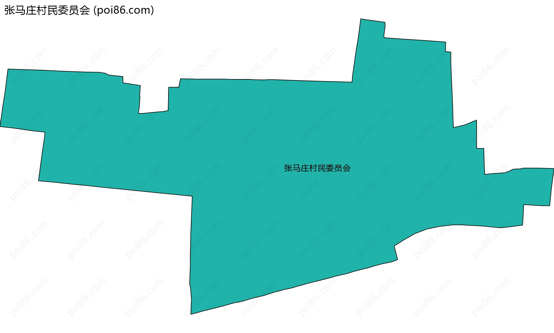 张马庄村民委员会边界地图