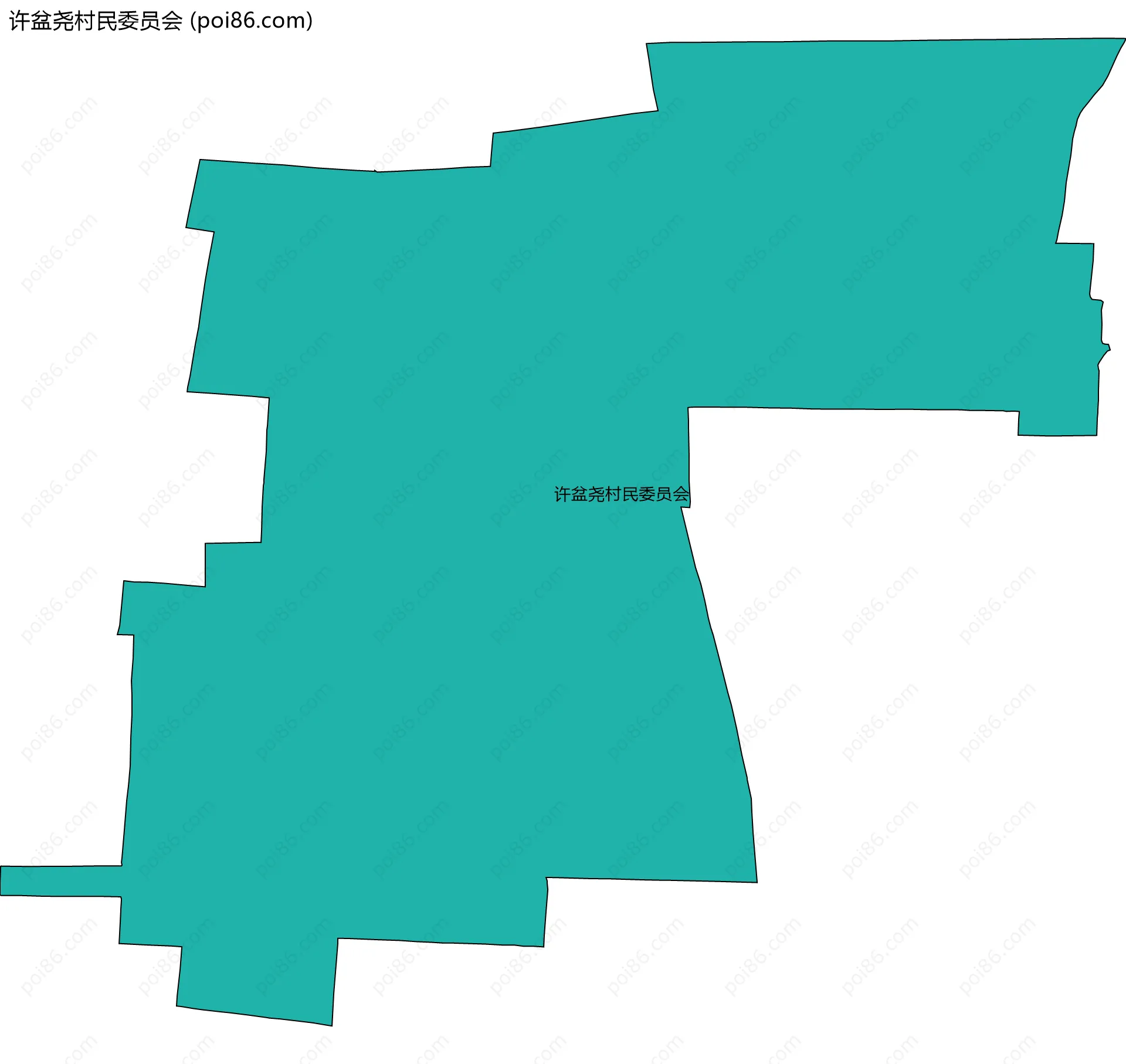许盆尧村民委员会边界地图