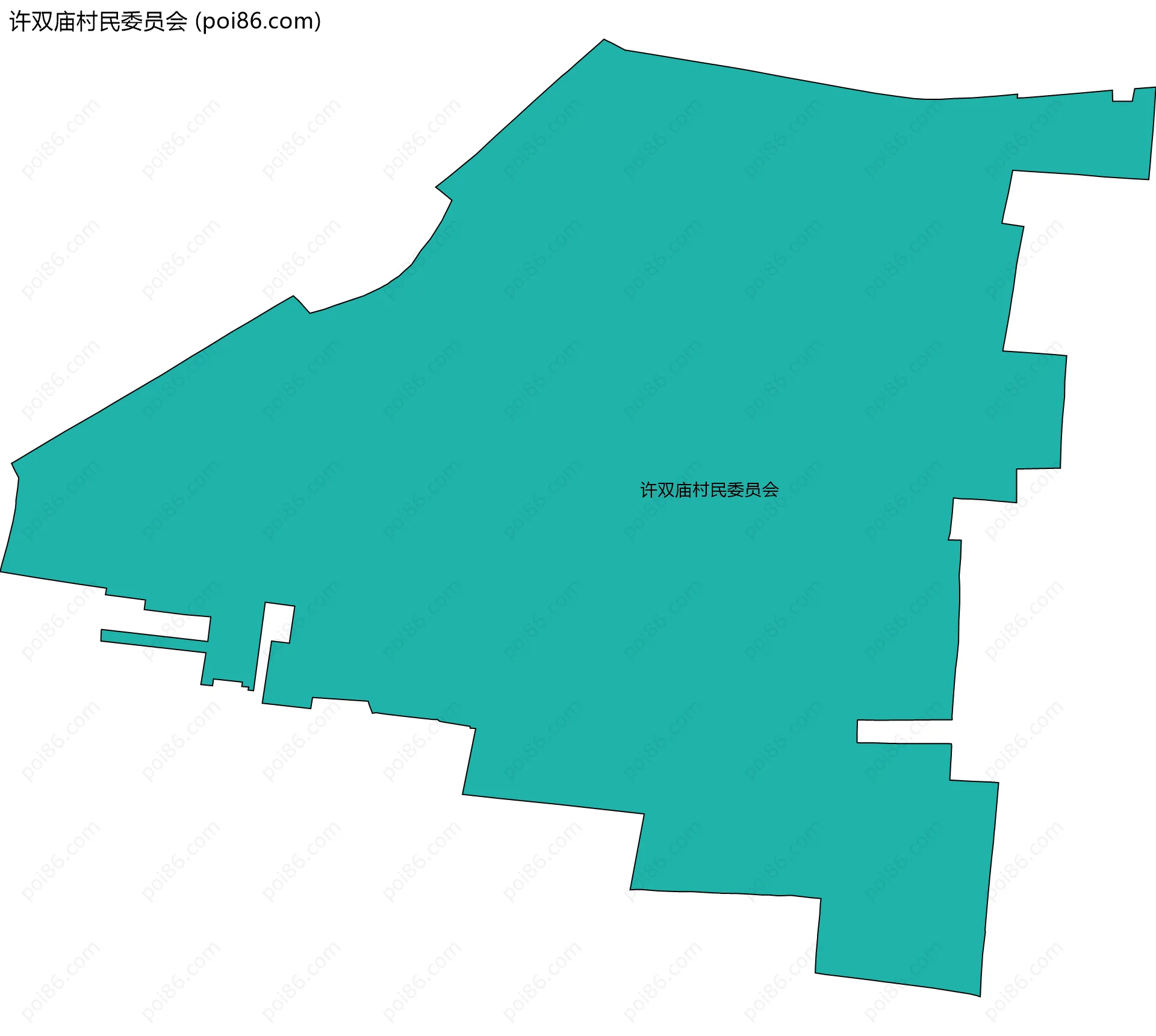 许双庙村民委员会边界地图
