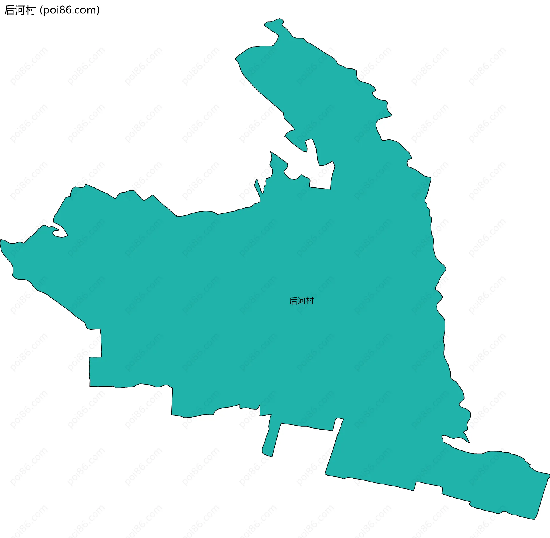 后河村边界地图