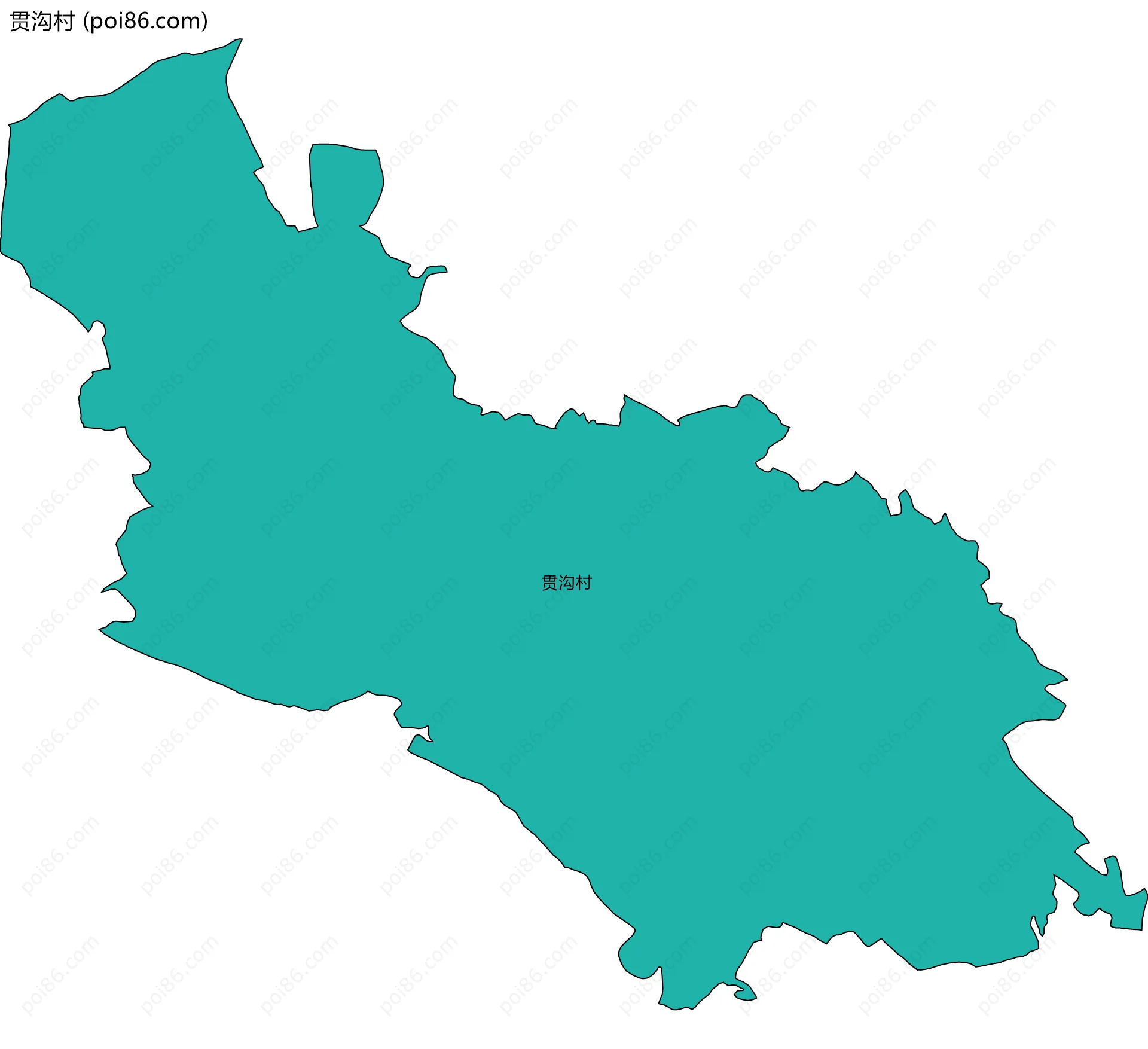 贯沟村边界地图