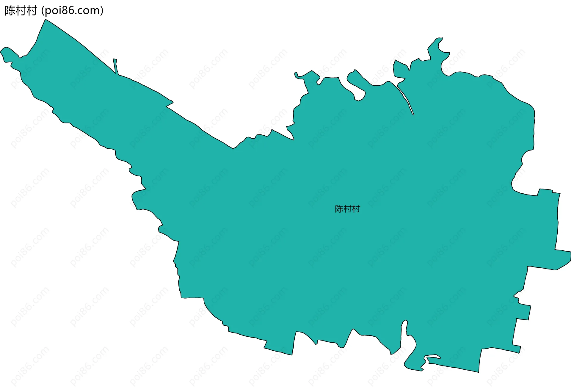 陈村村边界地图