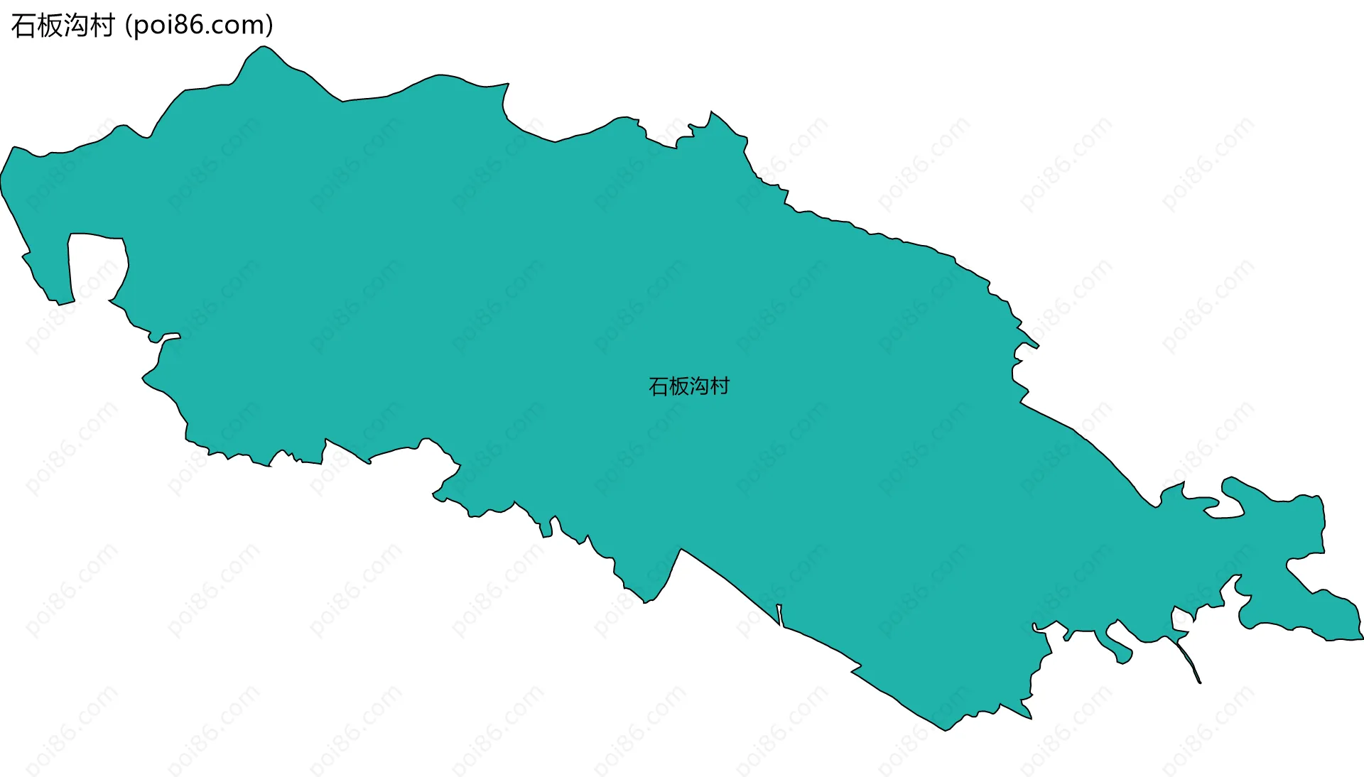 石板沟村边界地图