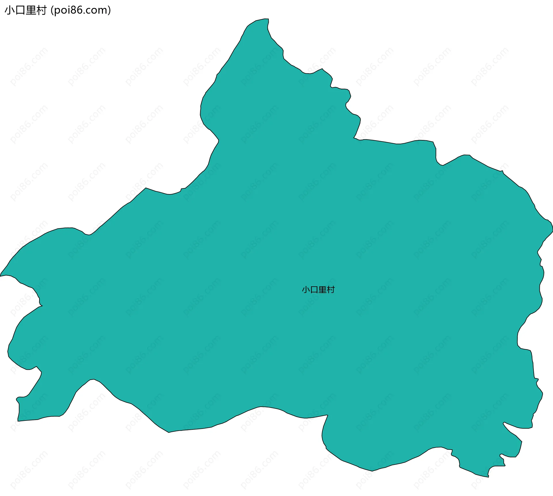 小口里村边界地图