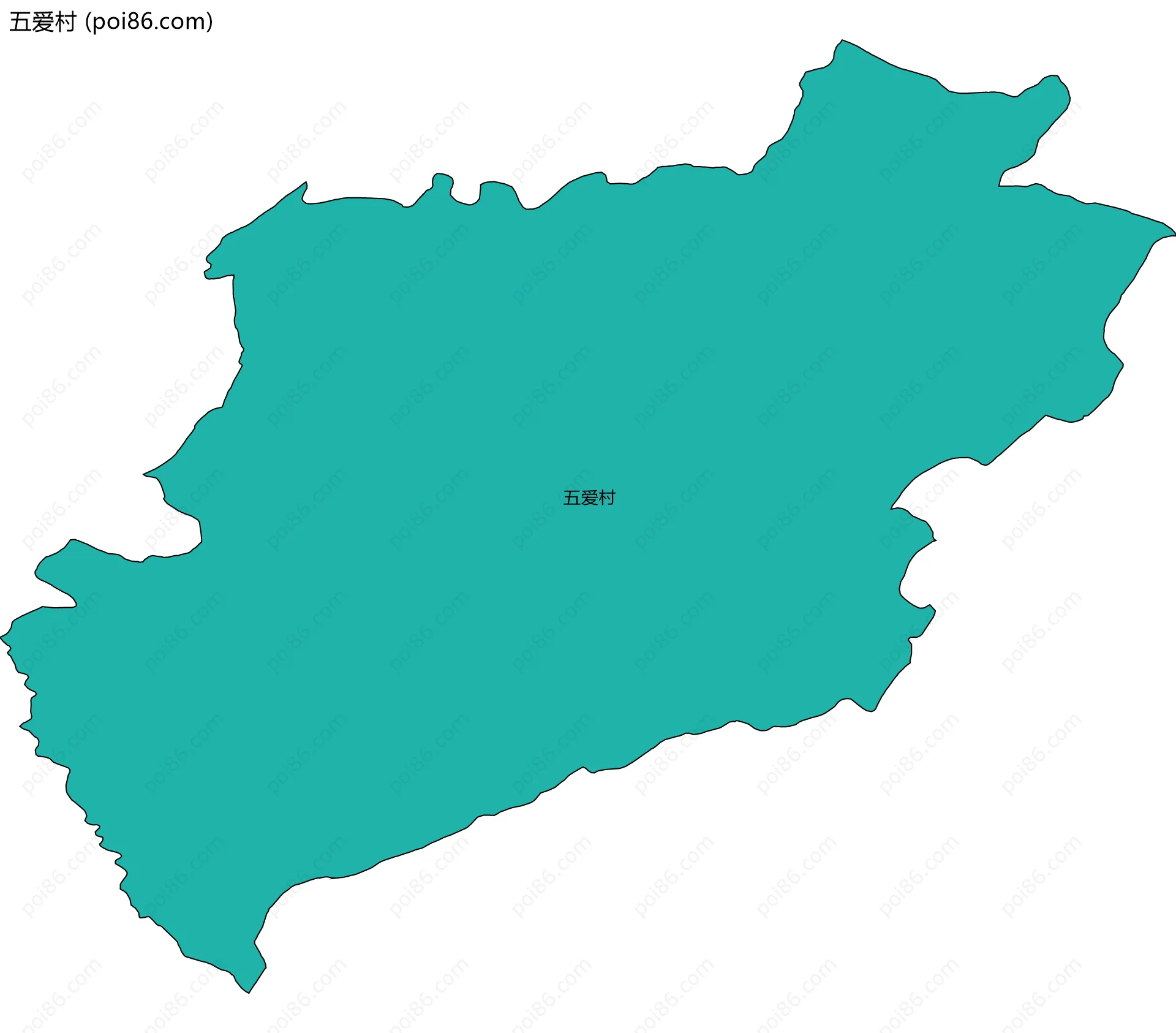 五爱村边界地图