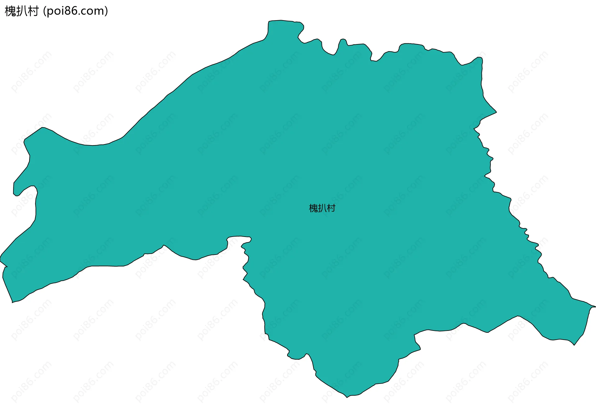 槐扒村边界地图