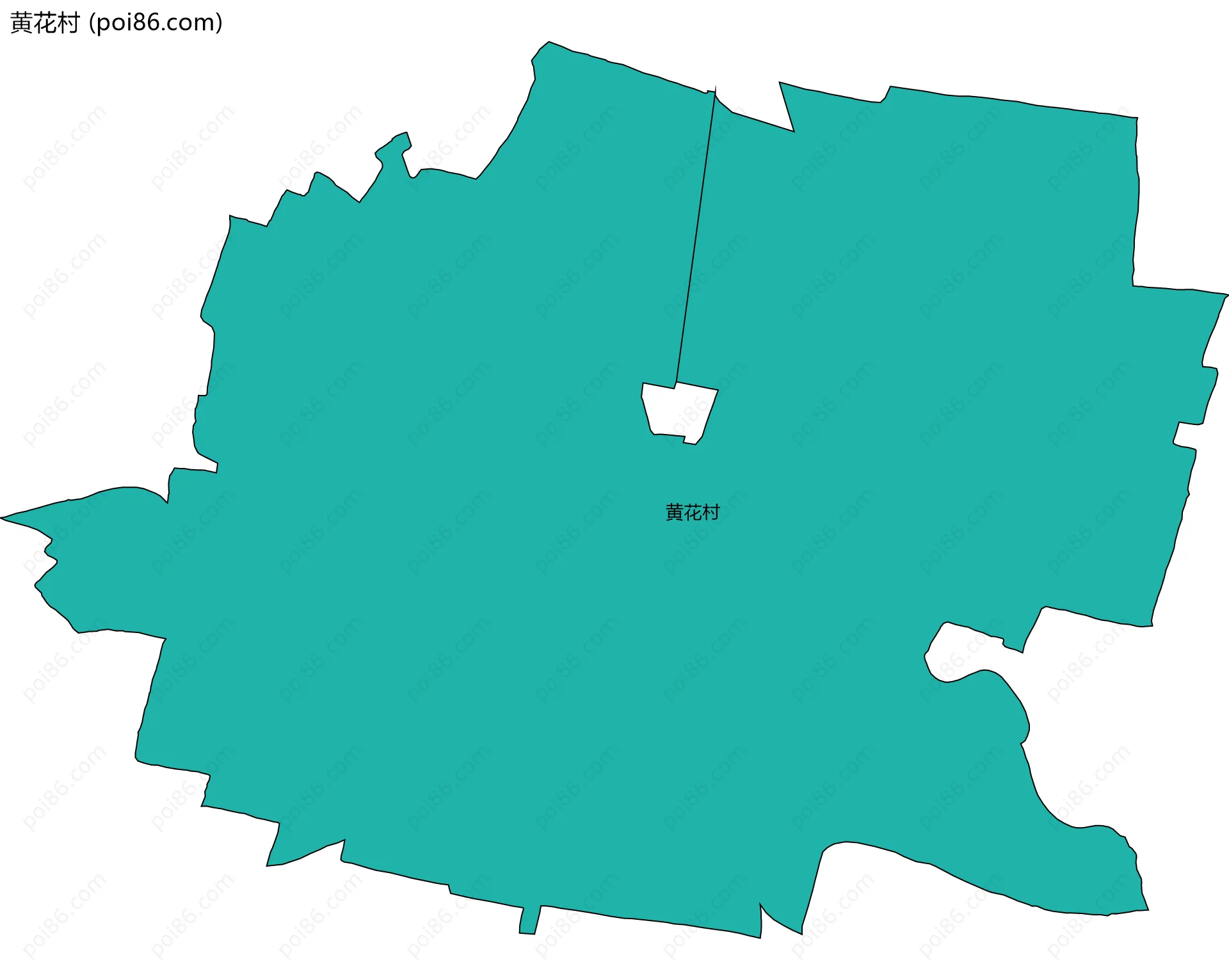 黄花村边界地图