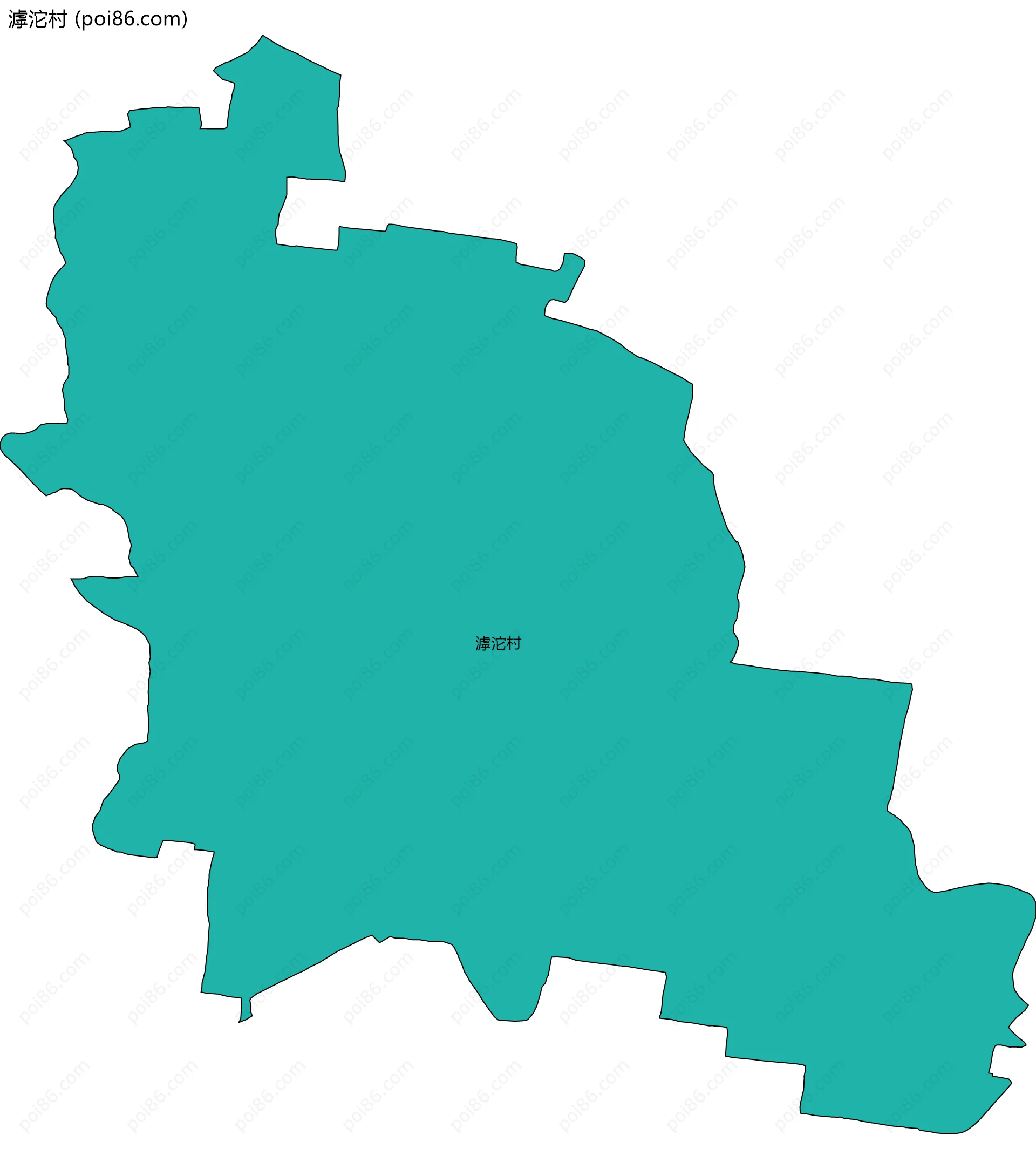 滹沱村边界地图