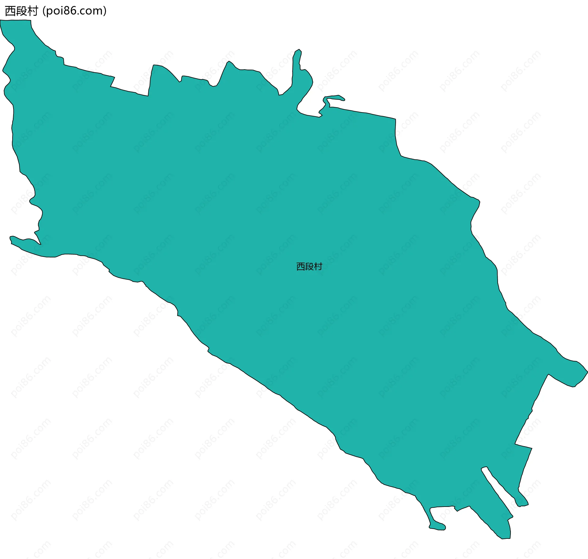 西段村边界地图