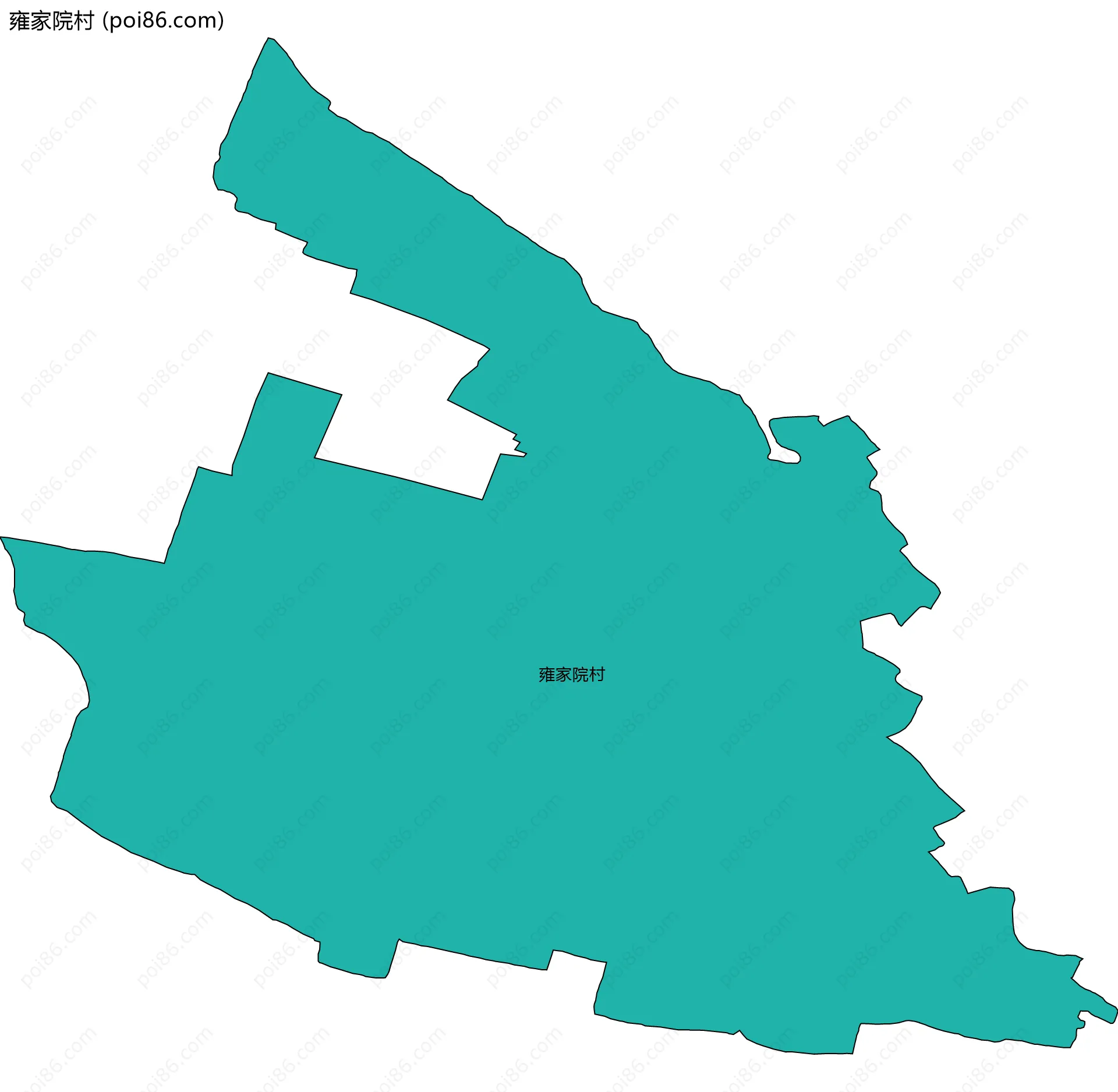 雍家院村边界地图