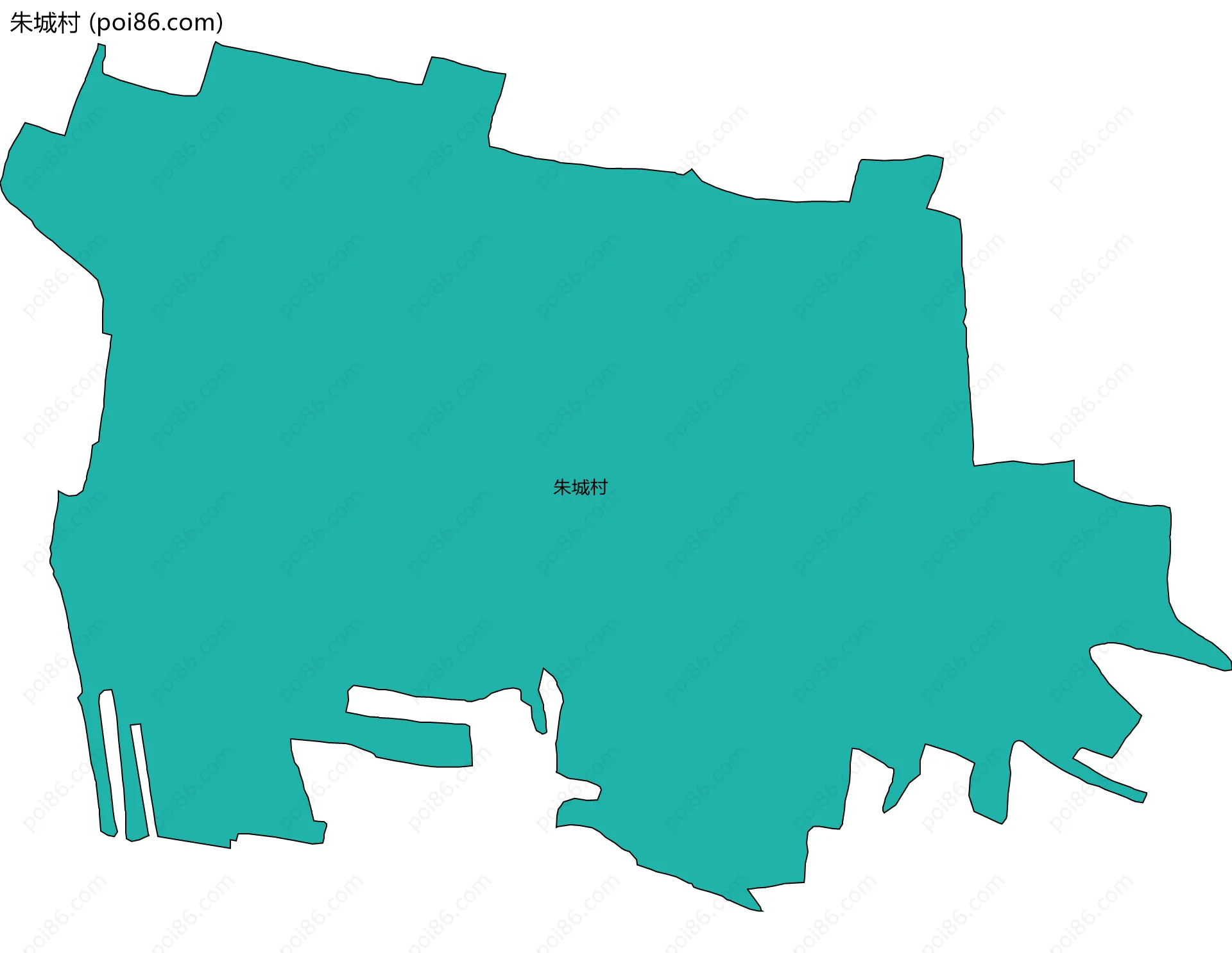 朱城村边界地图