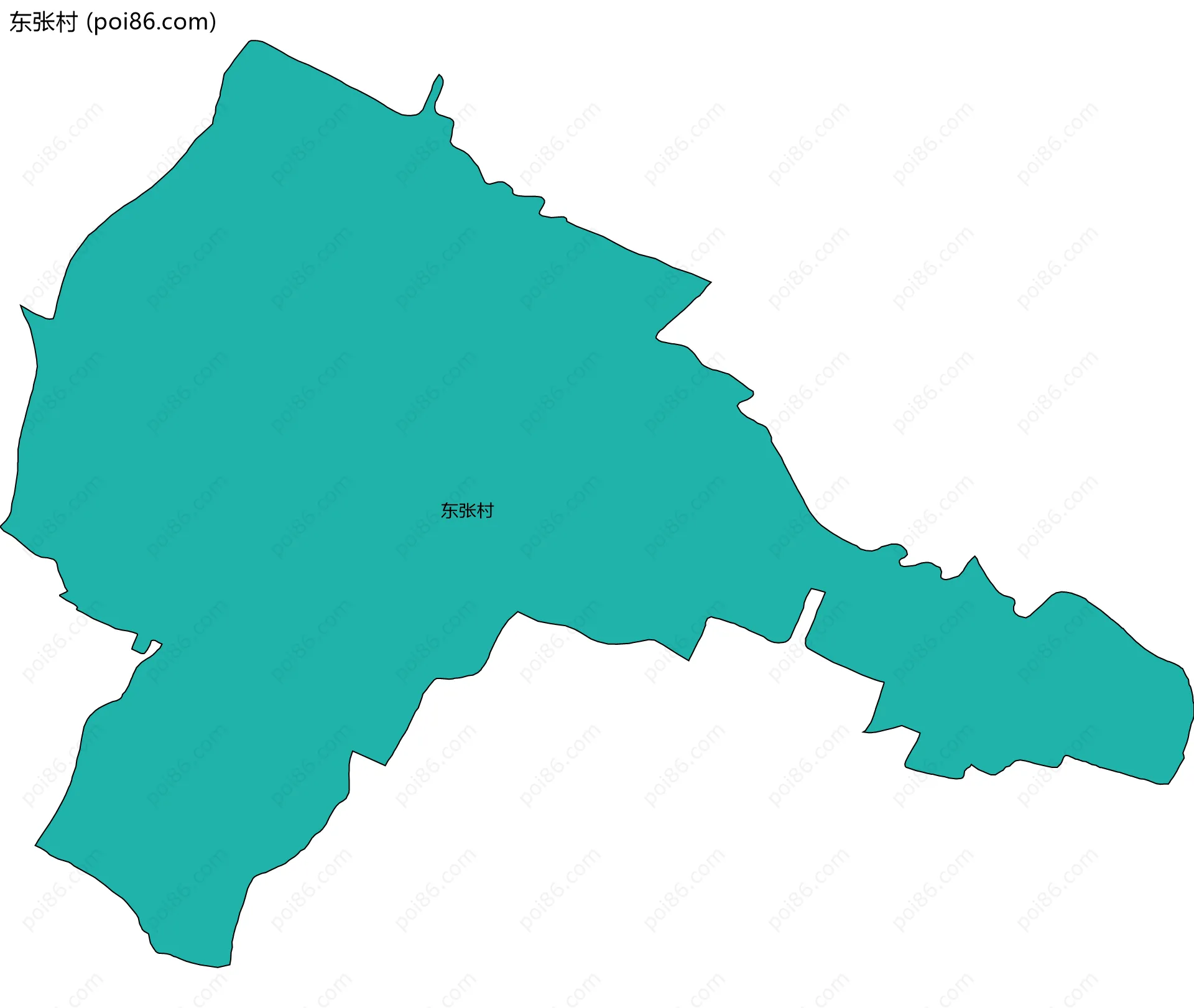 东张村边界地图