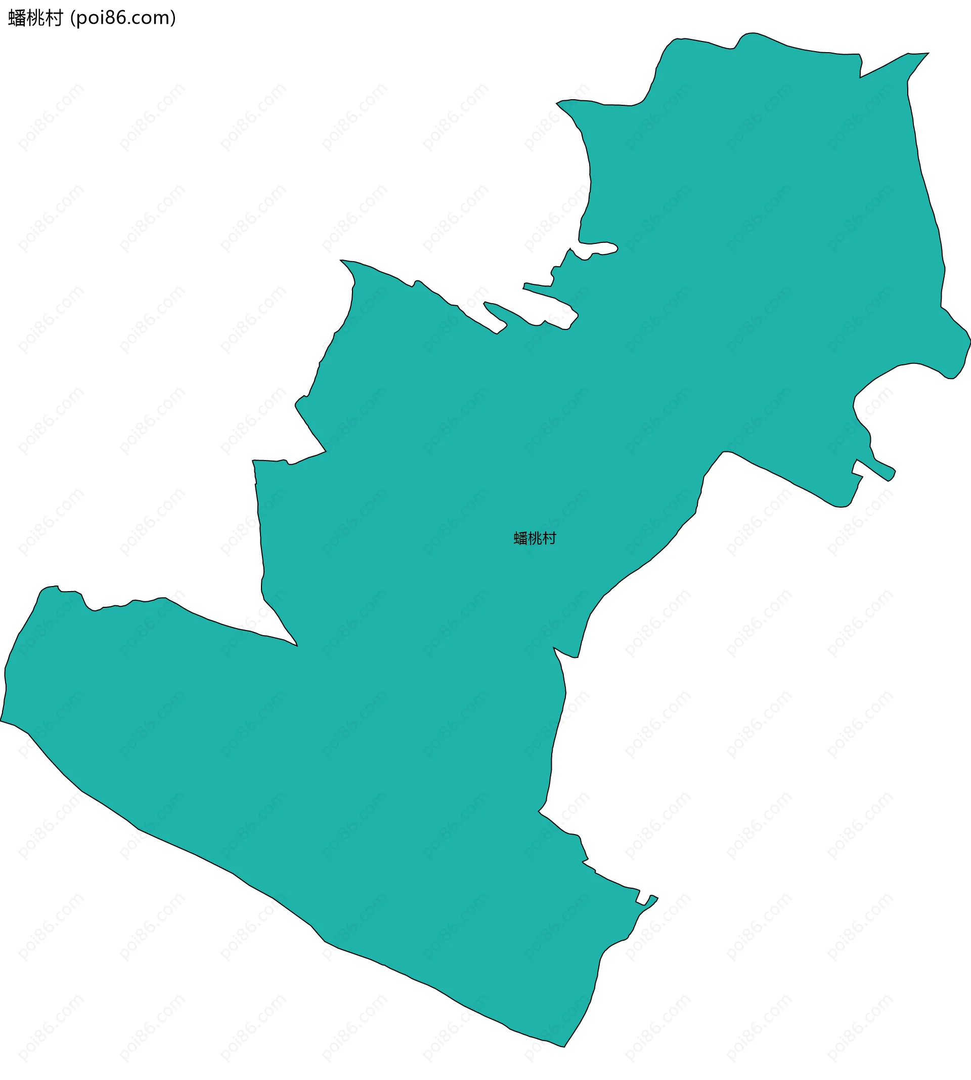蟠桃村边界地图