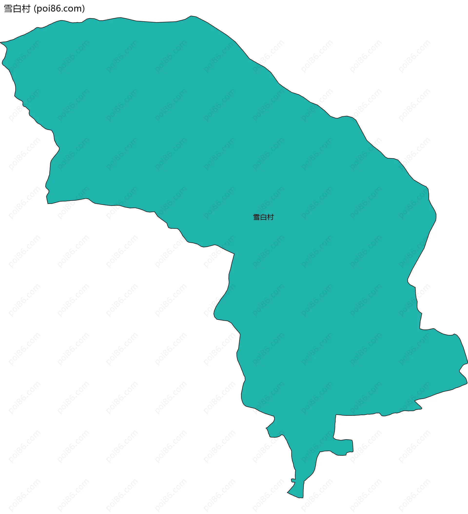 雪白村边界地图