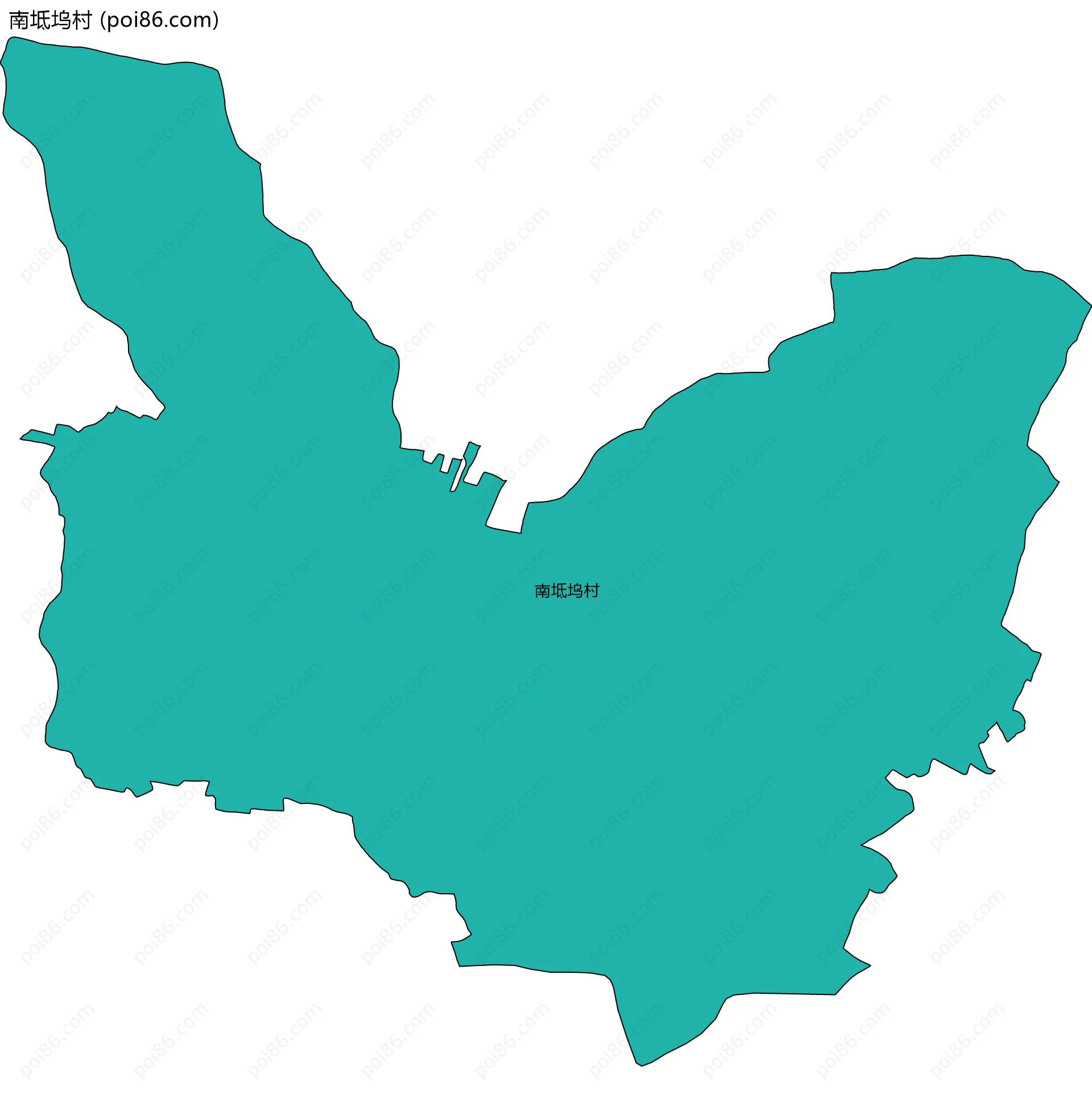 南坻坞村边界地图