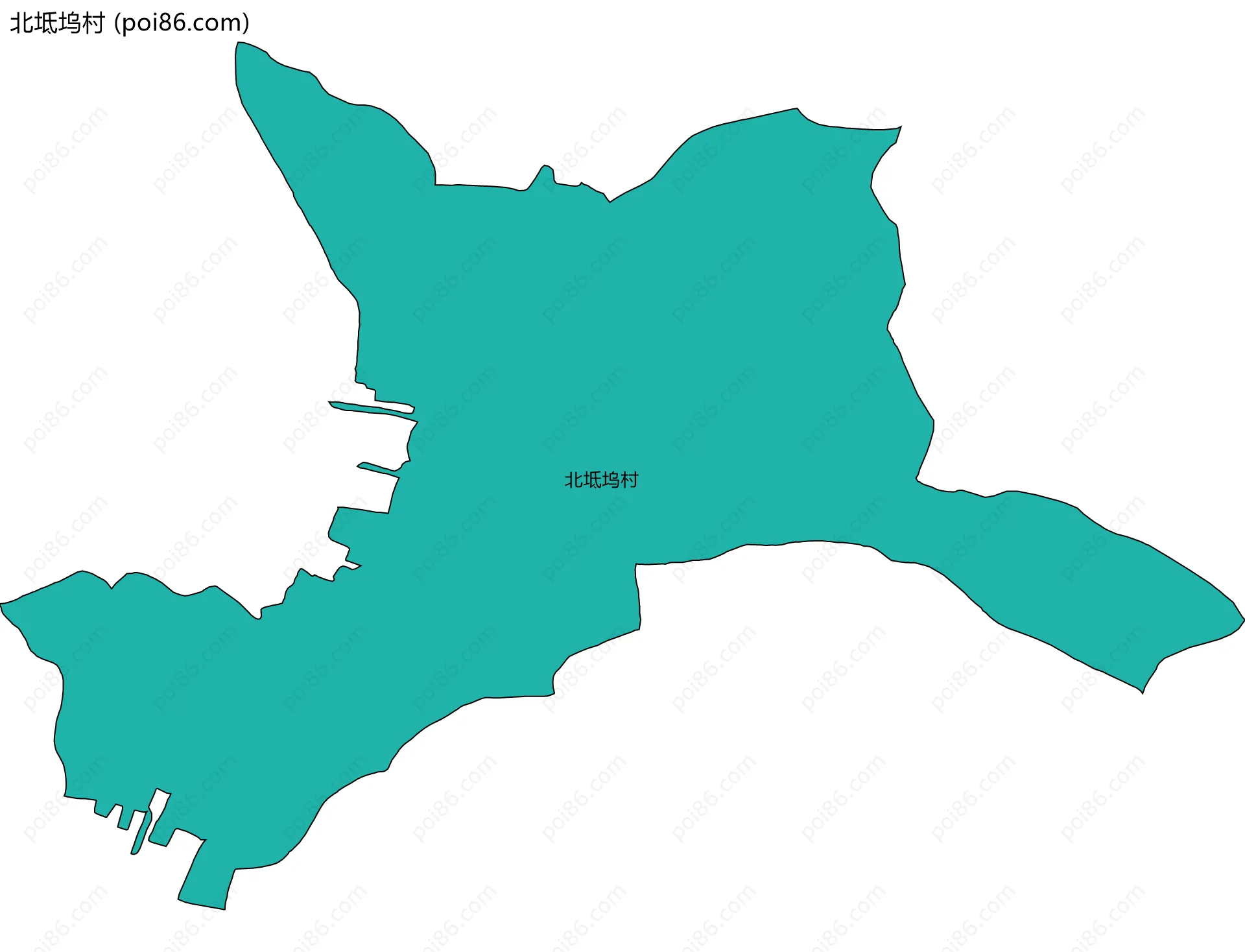 北坻坞村边界地图