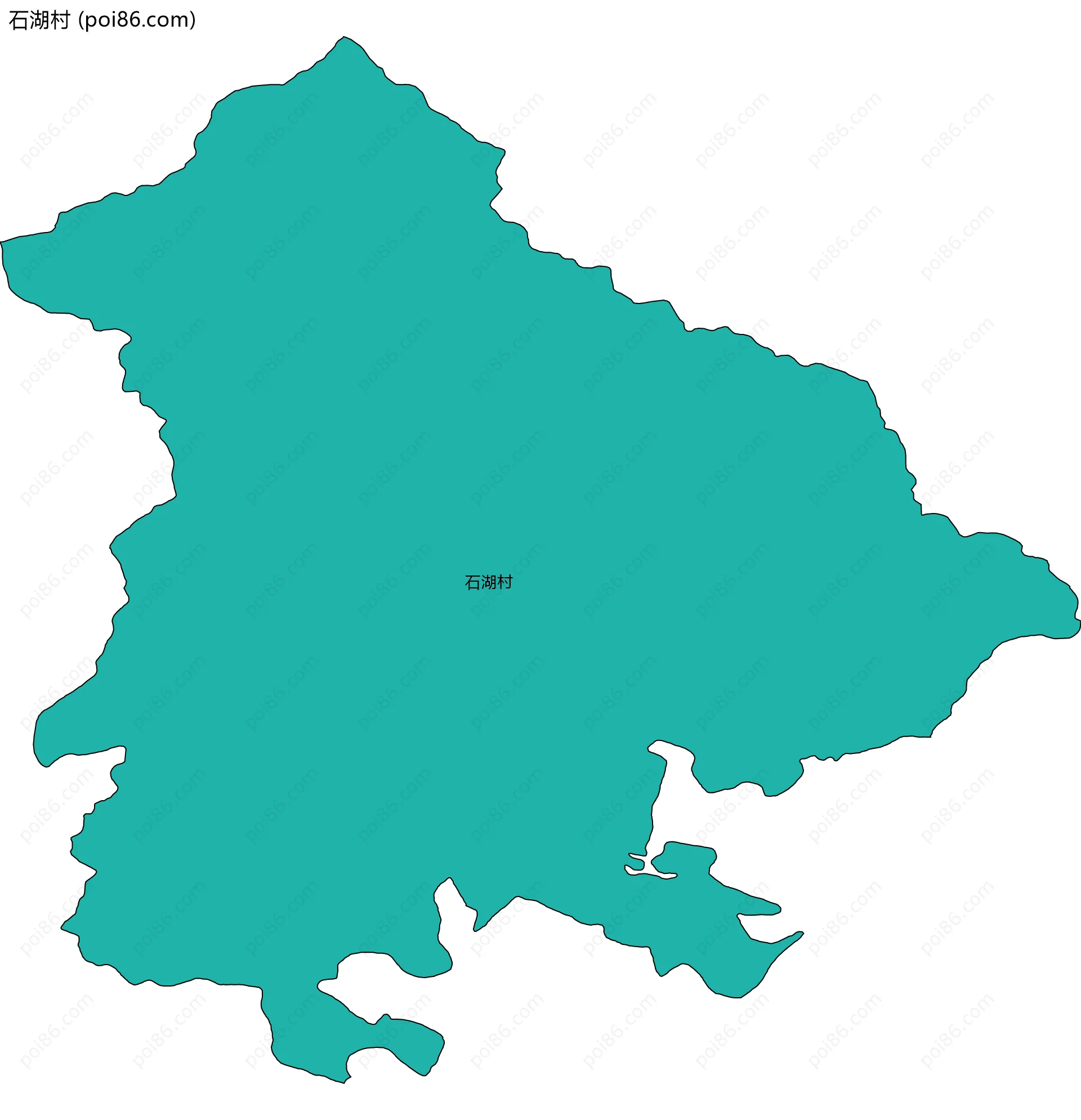 石湖村边界地图