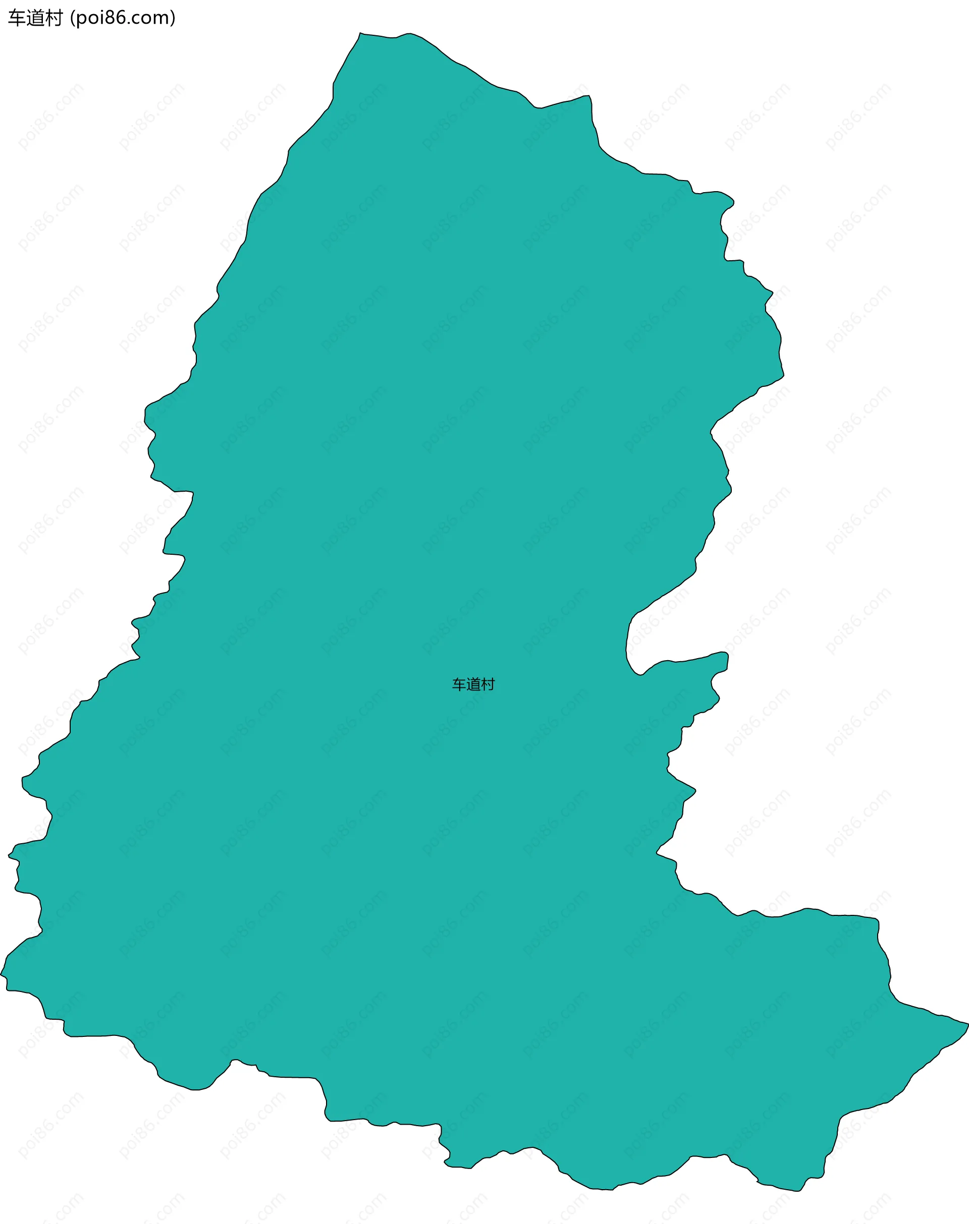 车道村边界地图