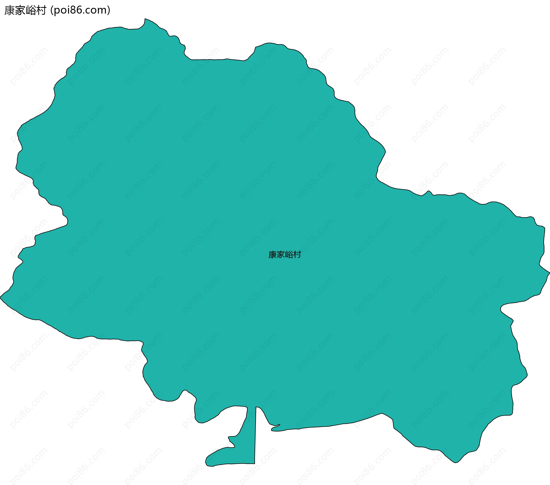 康家峪村边界地图