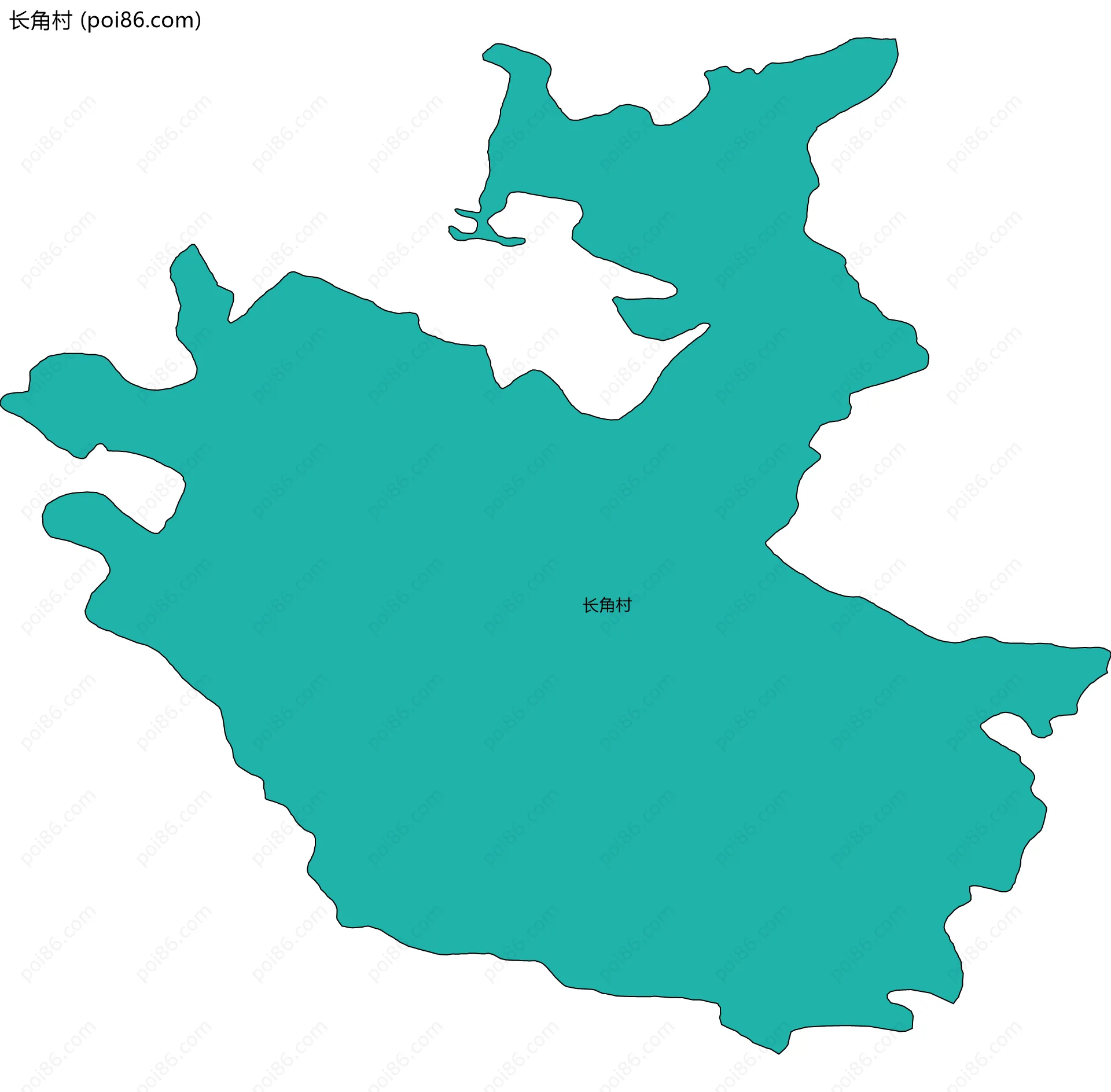 长角村边界地图