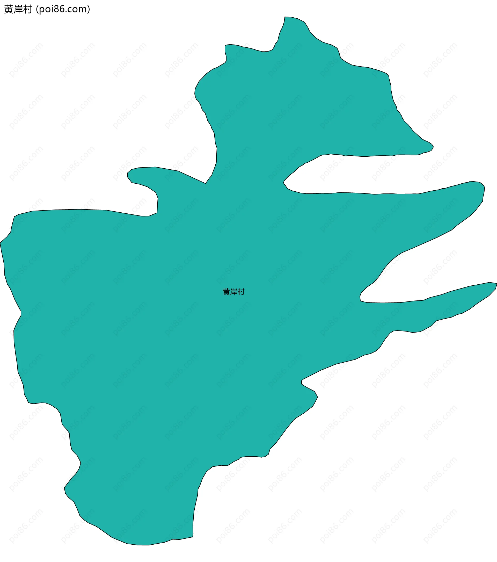 黄岸村边界地图