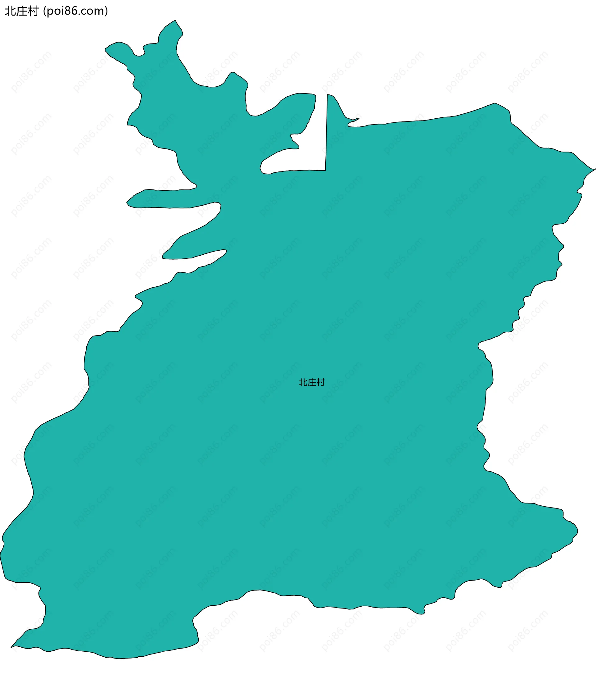 北庄村边界地图