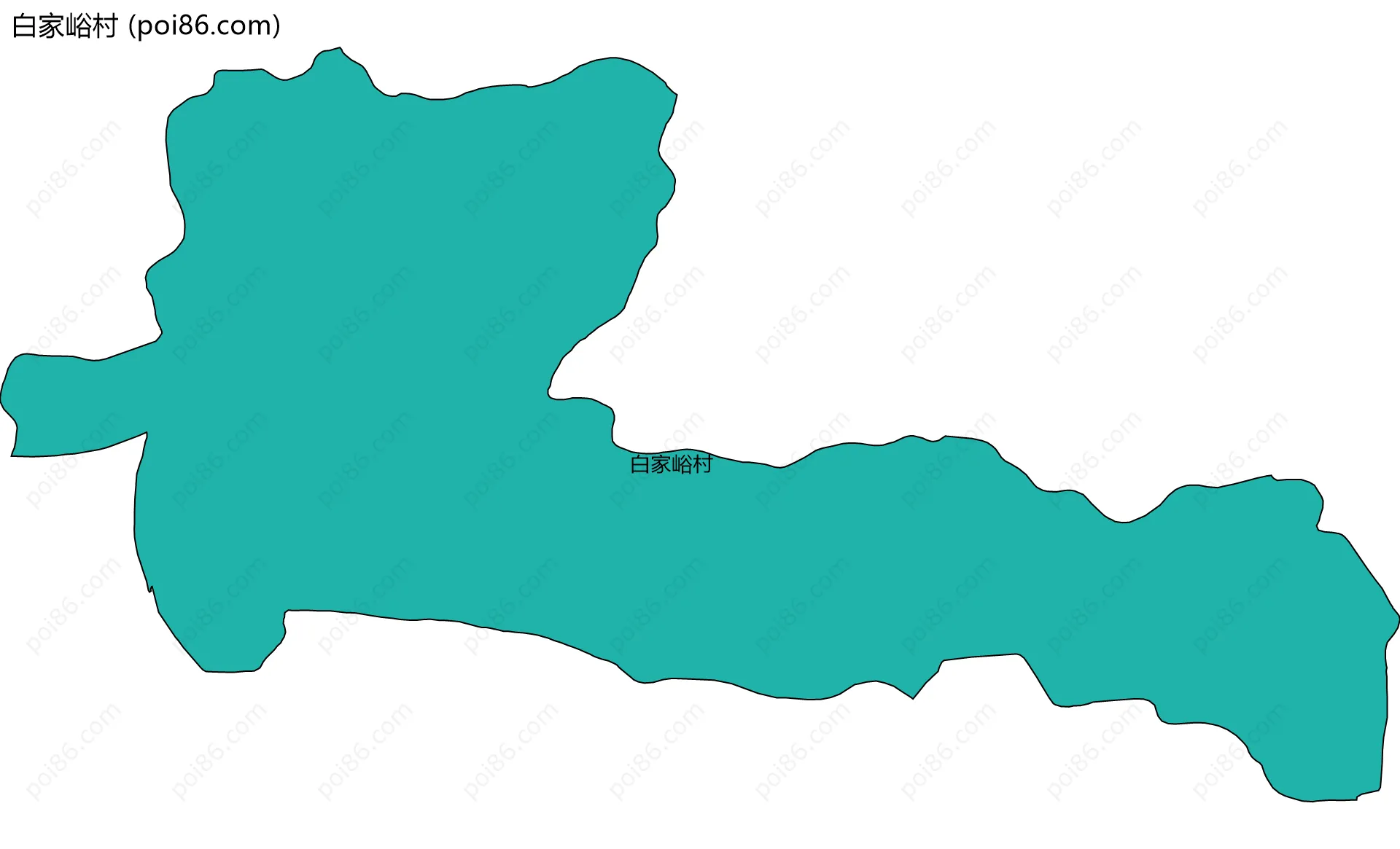 白家峪村边界地图