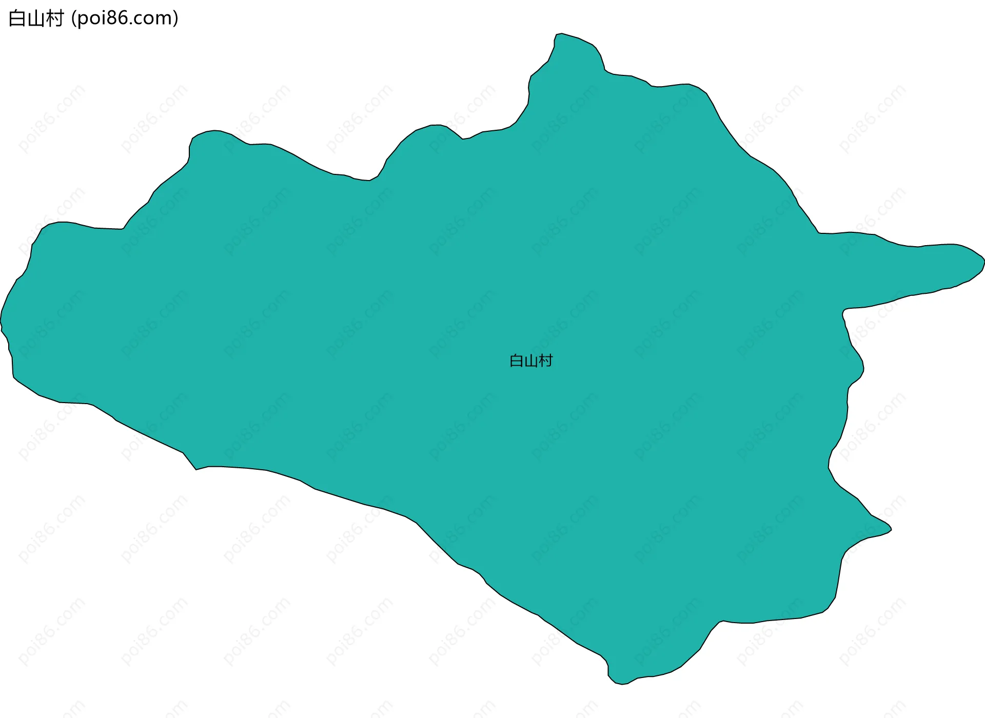 白山村边界地图