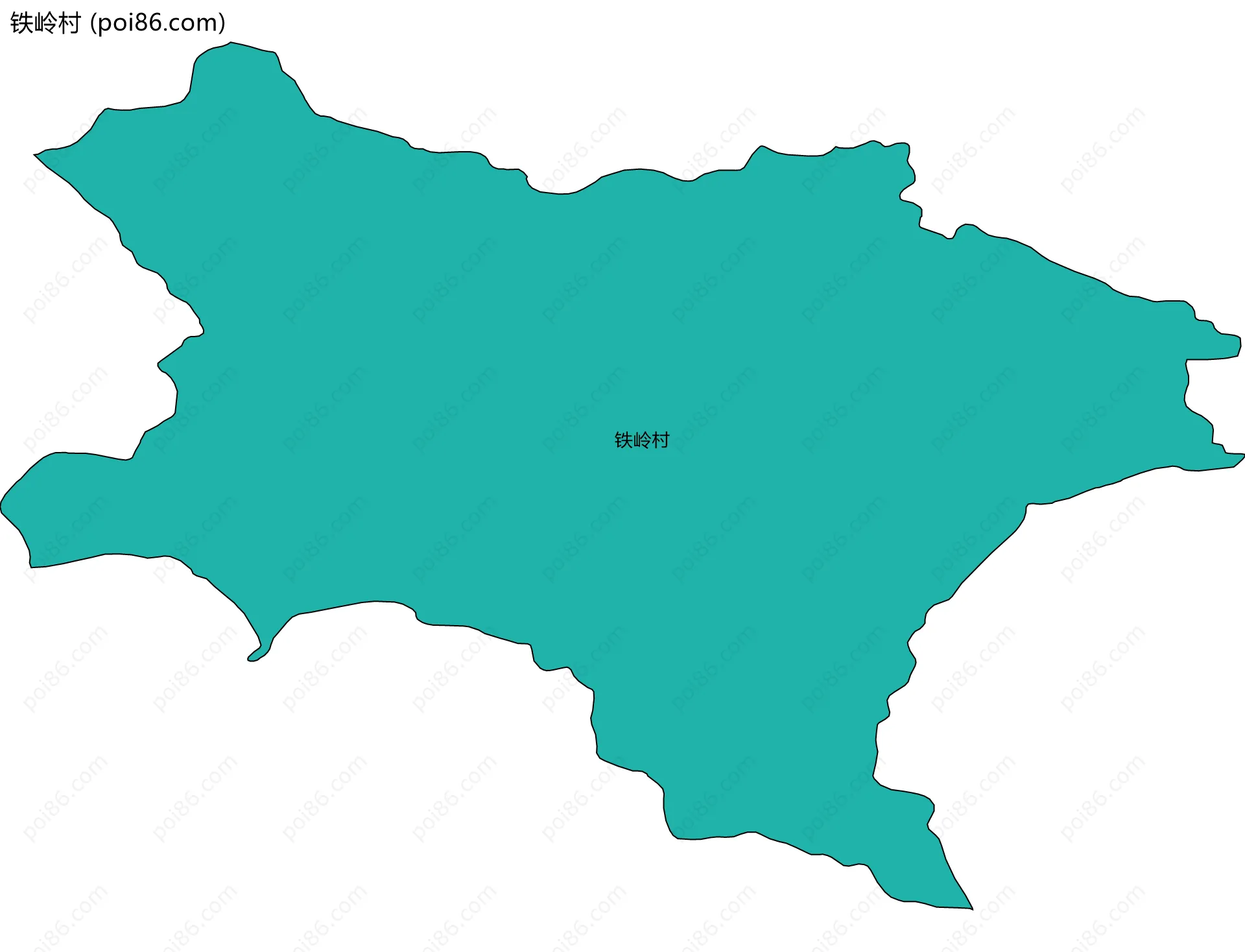 铁岭村边界地图