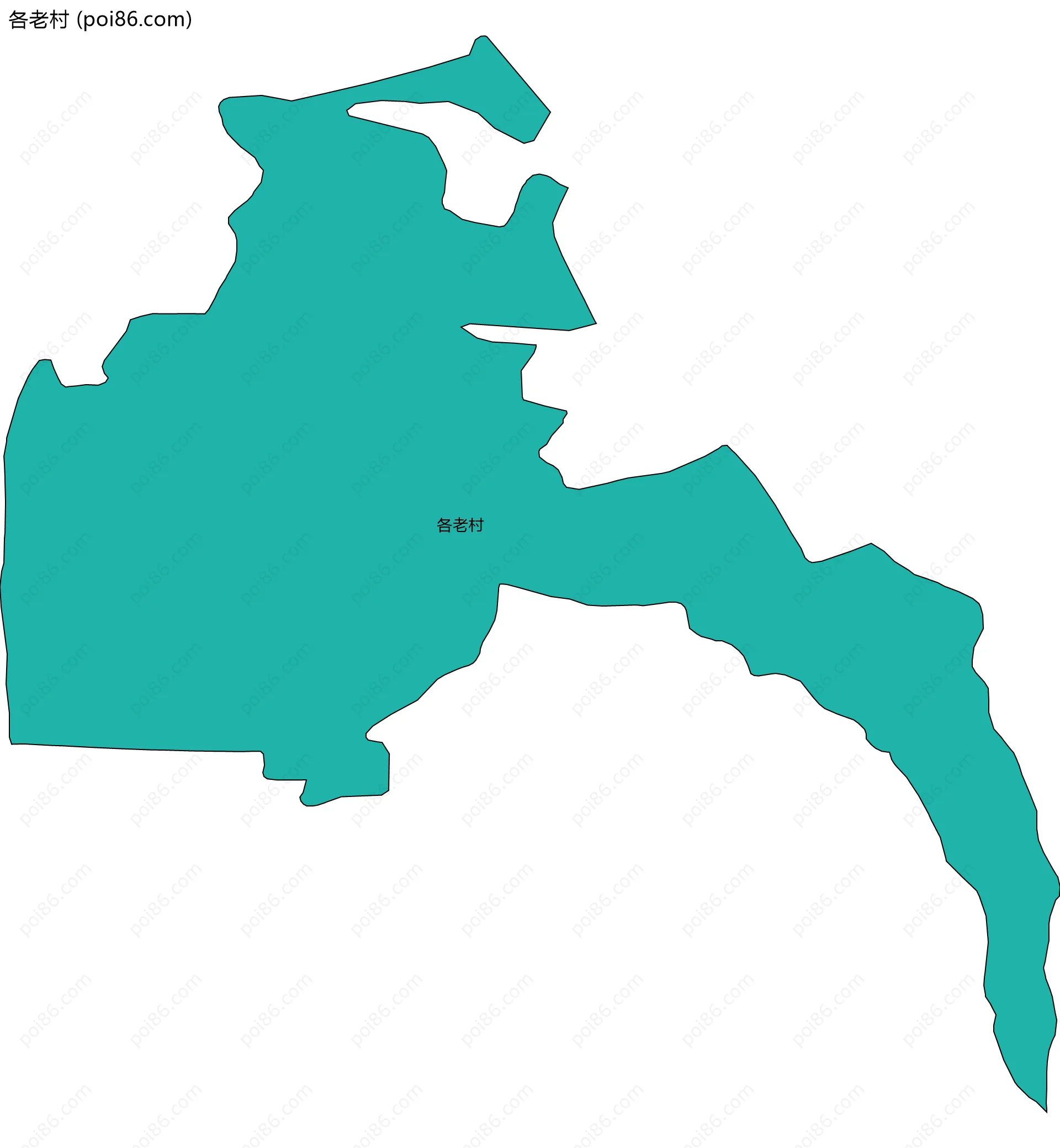 各老村边界地图