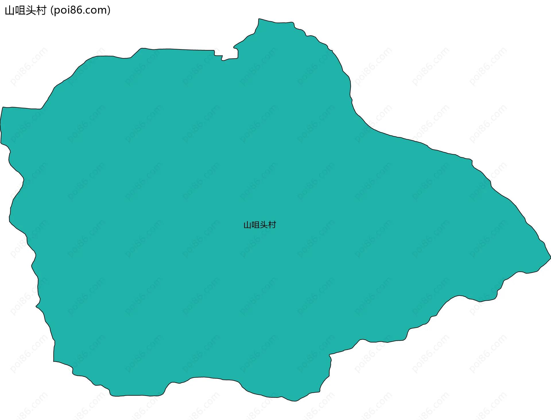 山咀头村边界地图