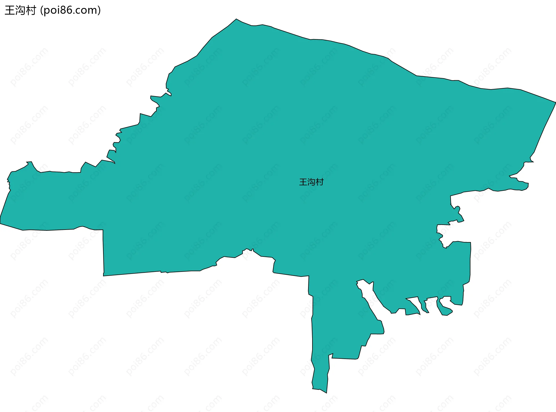 王沟村边界地图