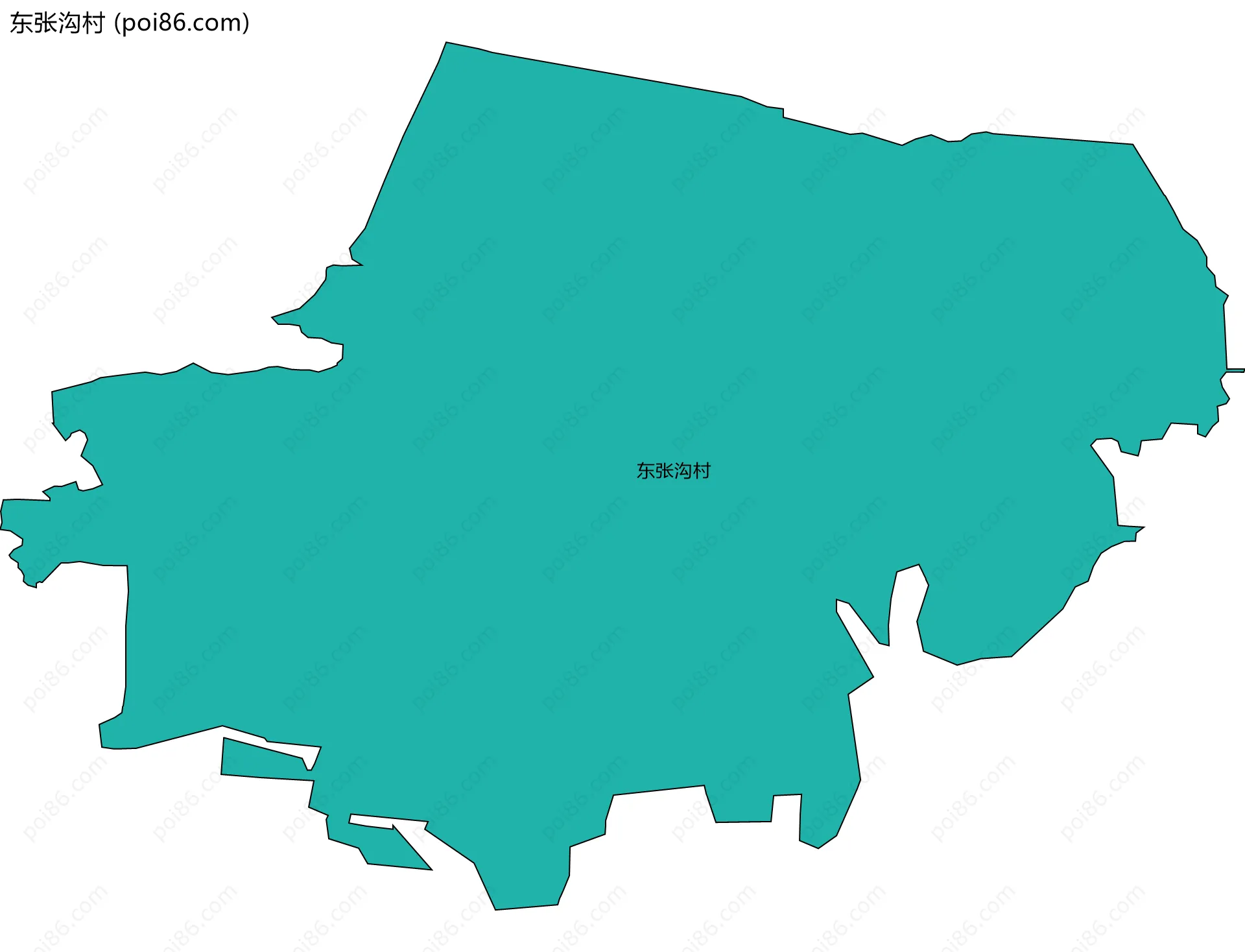 东张沟村边界地图