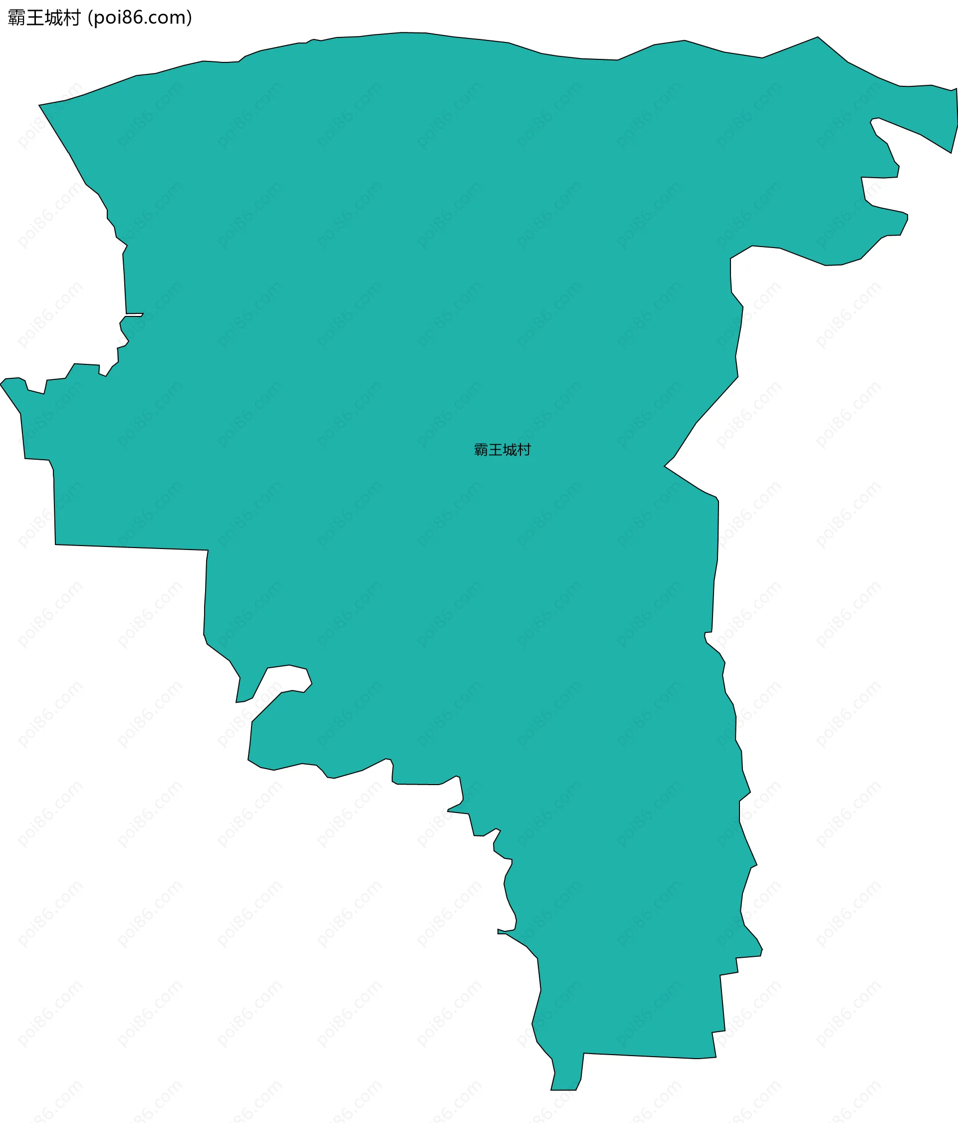 霸王城村边界地图