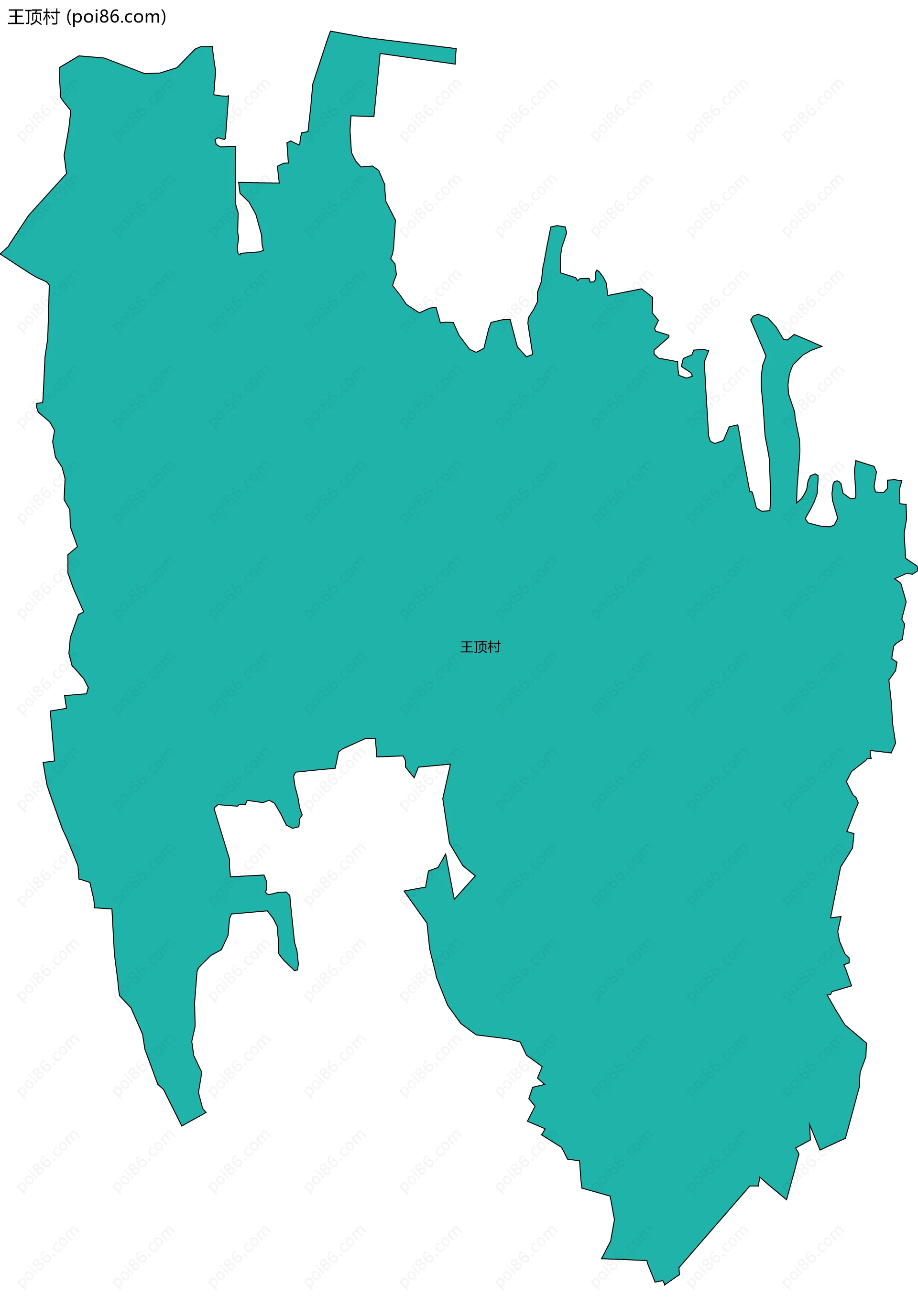 王顶村边界地图