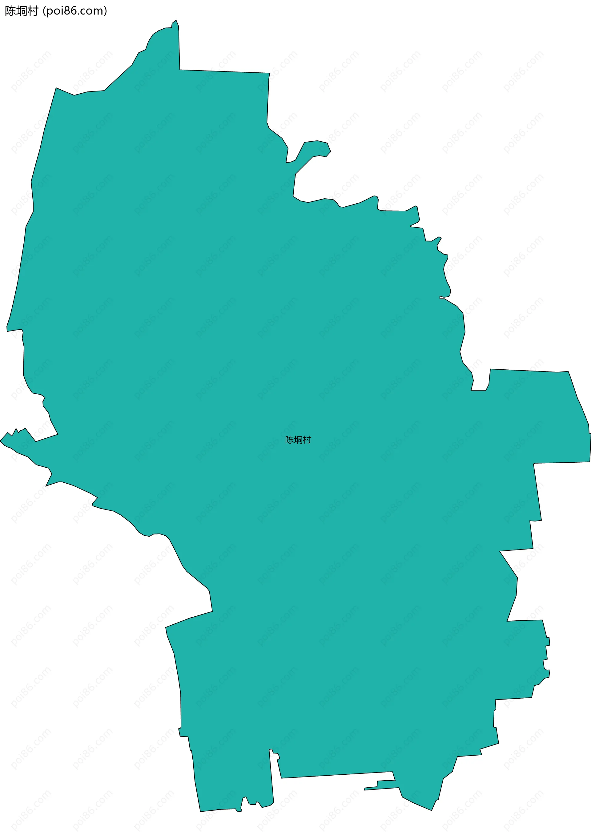 陈垌村边界地图
