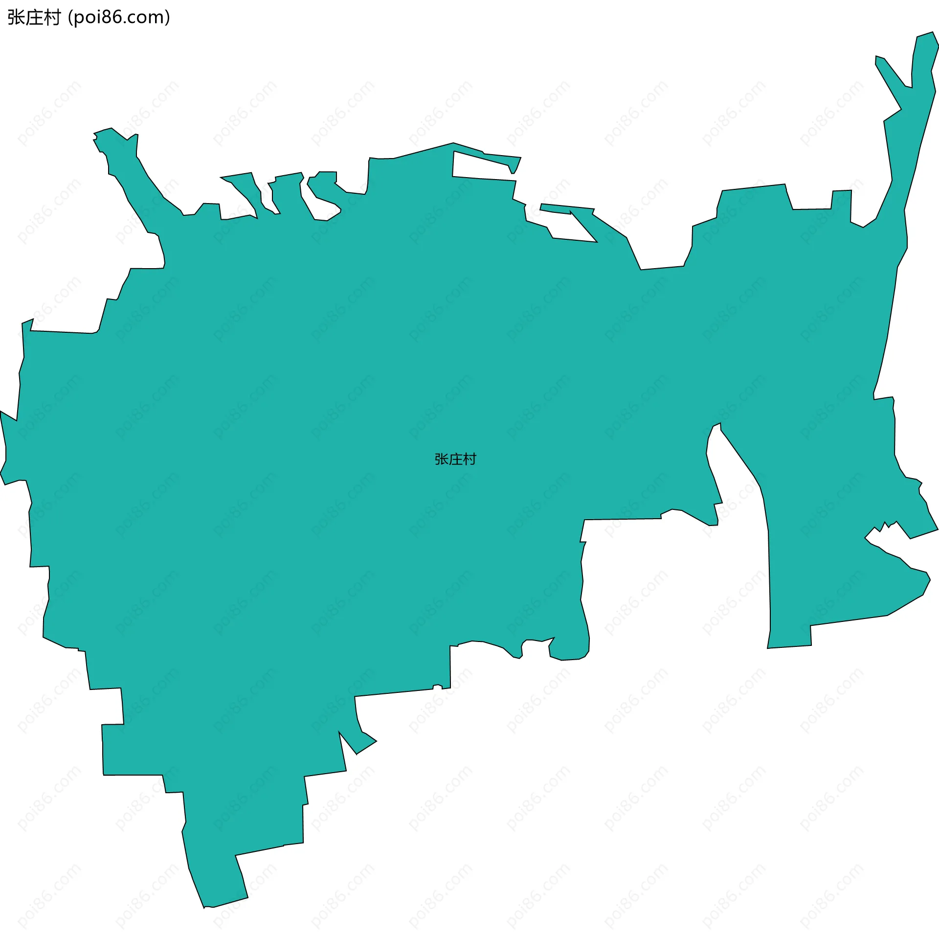 张庄村边界地图