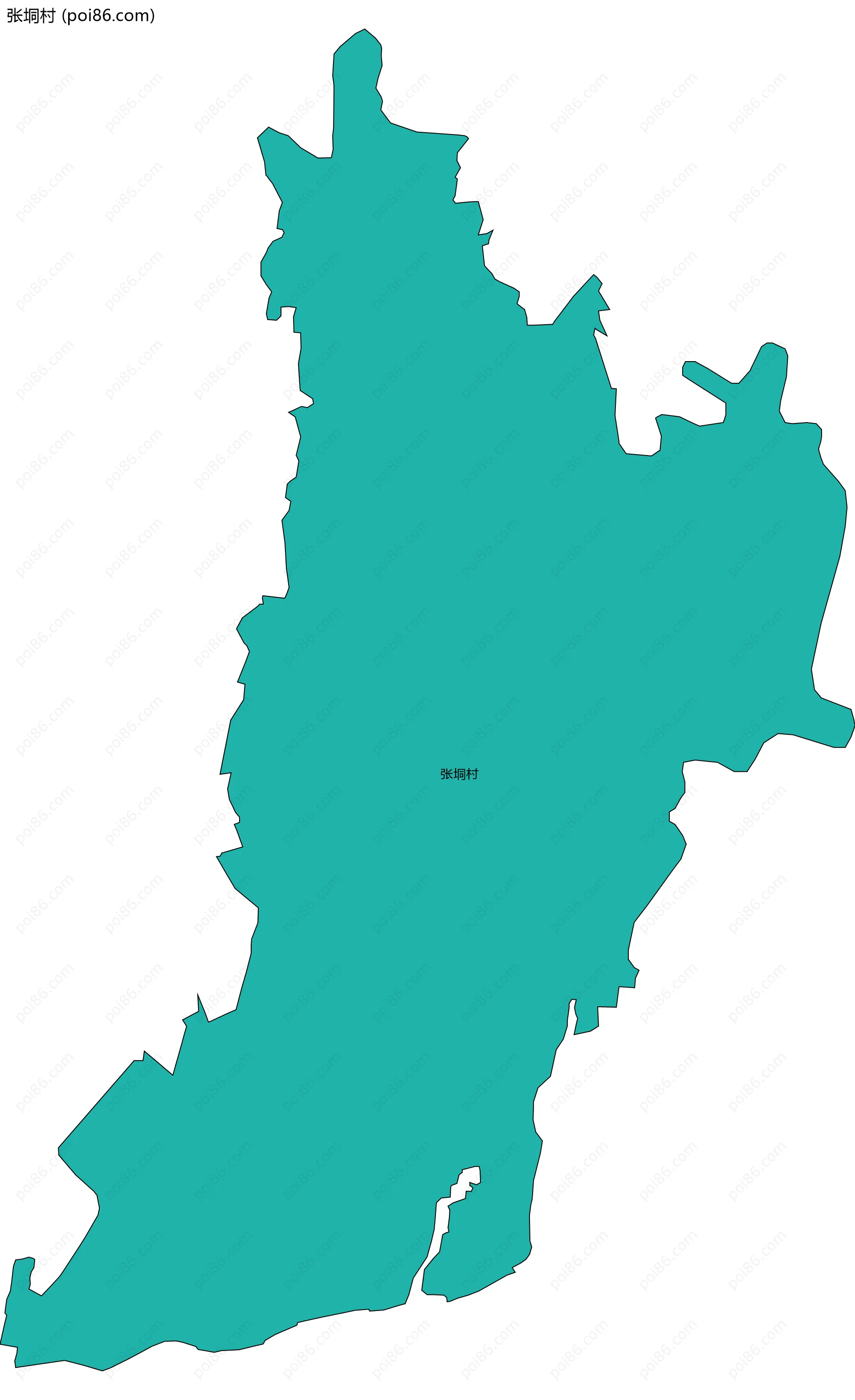 张垌村边界地图